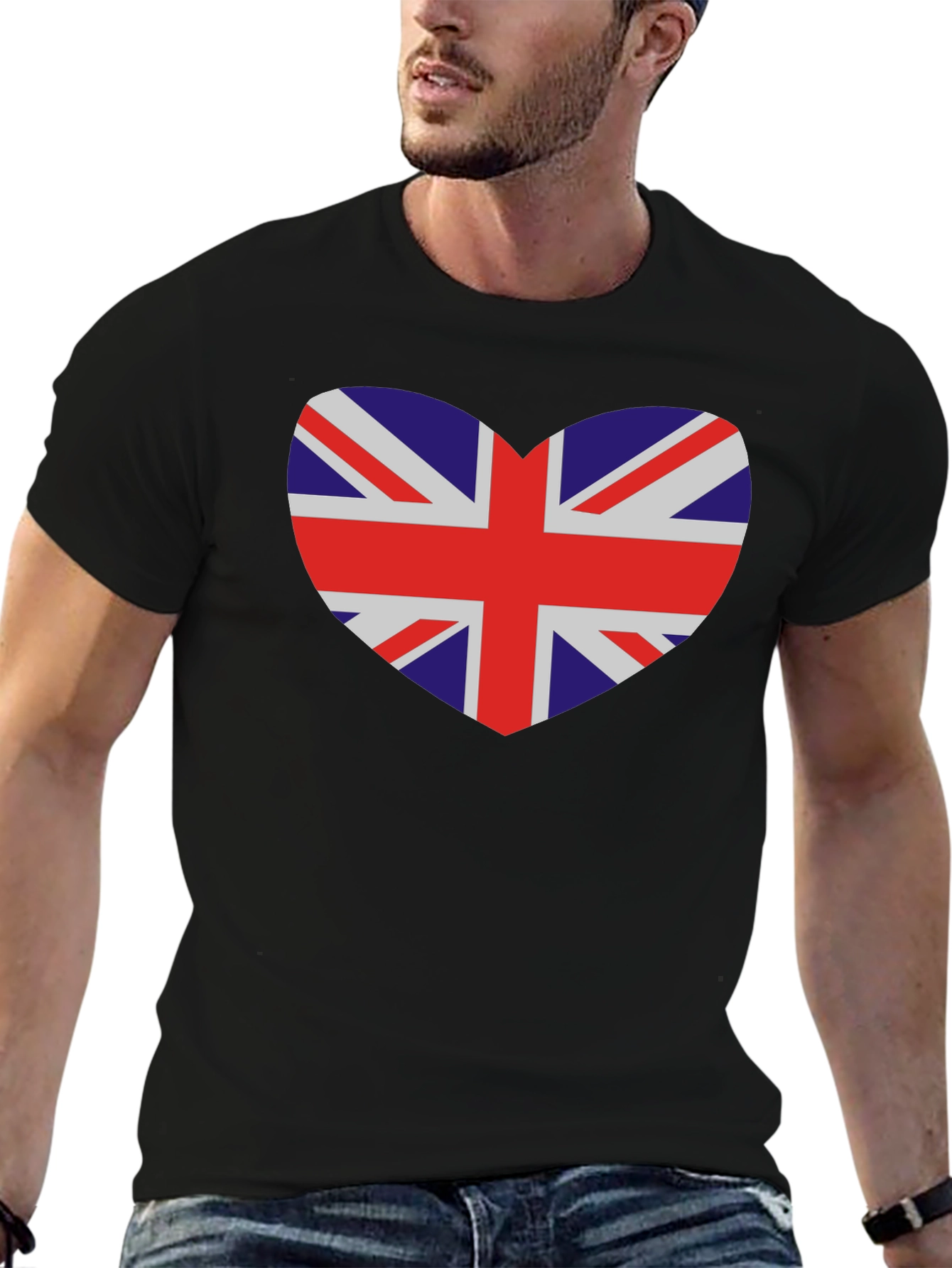 Union Jack Heart T-Shirt - Black