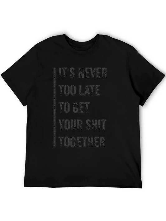 Humorous Get Your Sh*t Together Black Graphic Tee