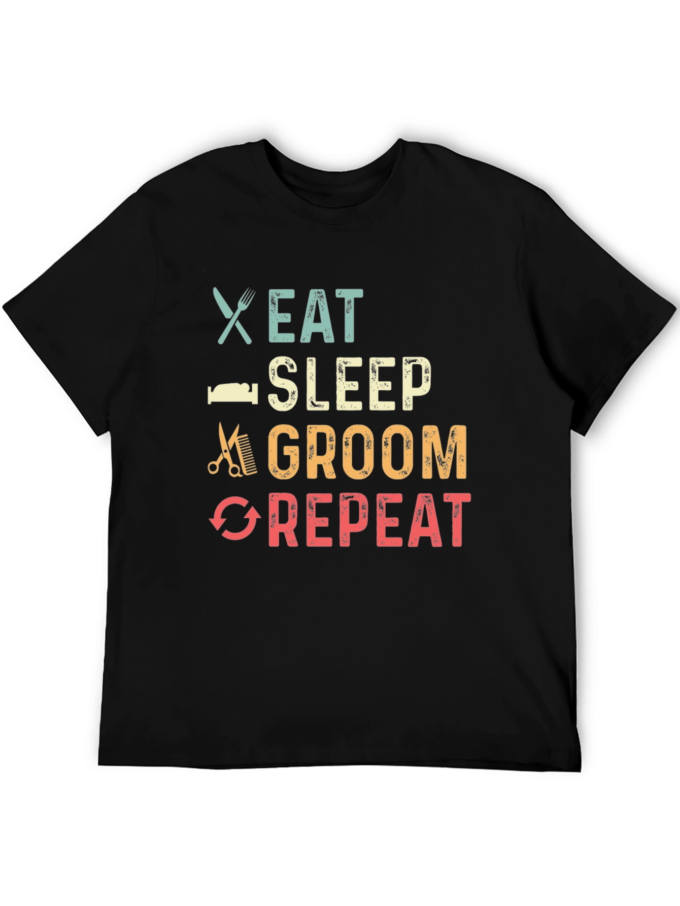 Eat Sleep Groom Repeat Graphic Tee