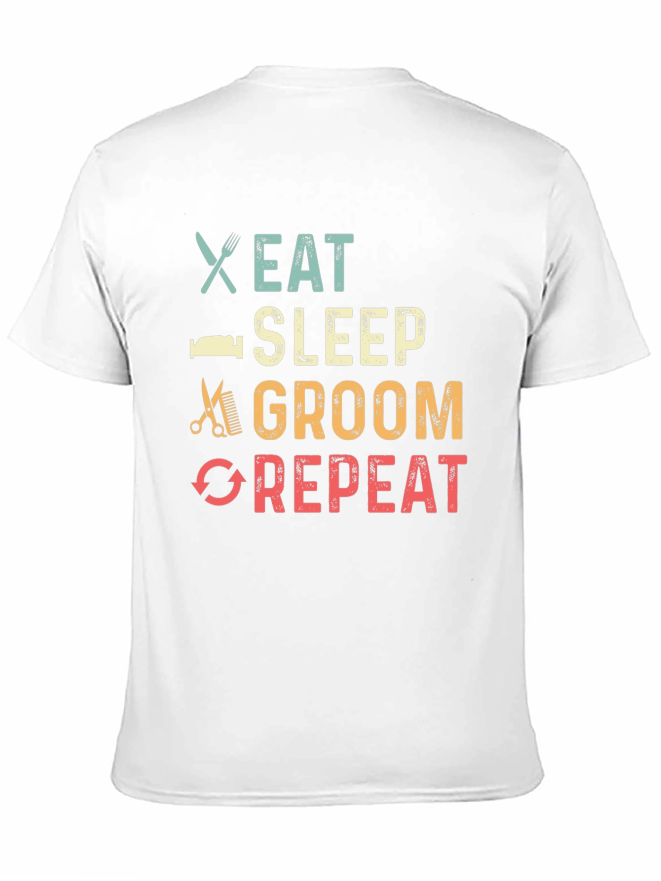 Eat Sleep Groom Repeat Graphic Tee