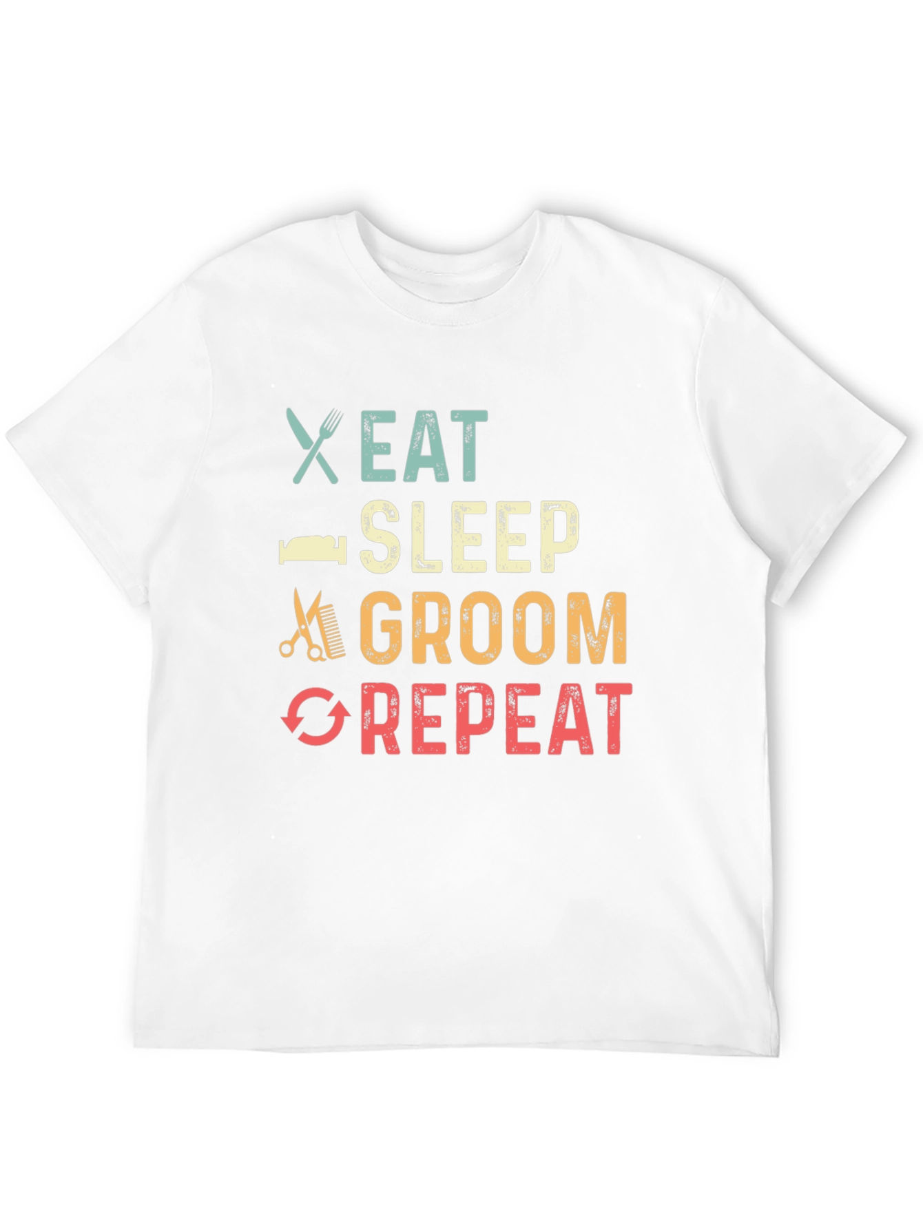 Eat Sleep Groom Repeat Graphic Tee