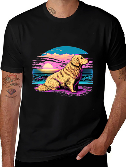 Golden Retriever Sunset T-Shirt