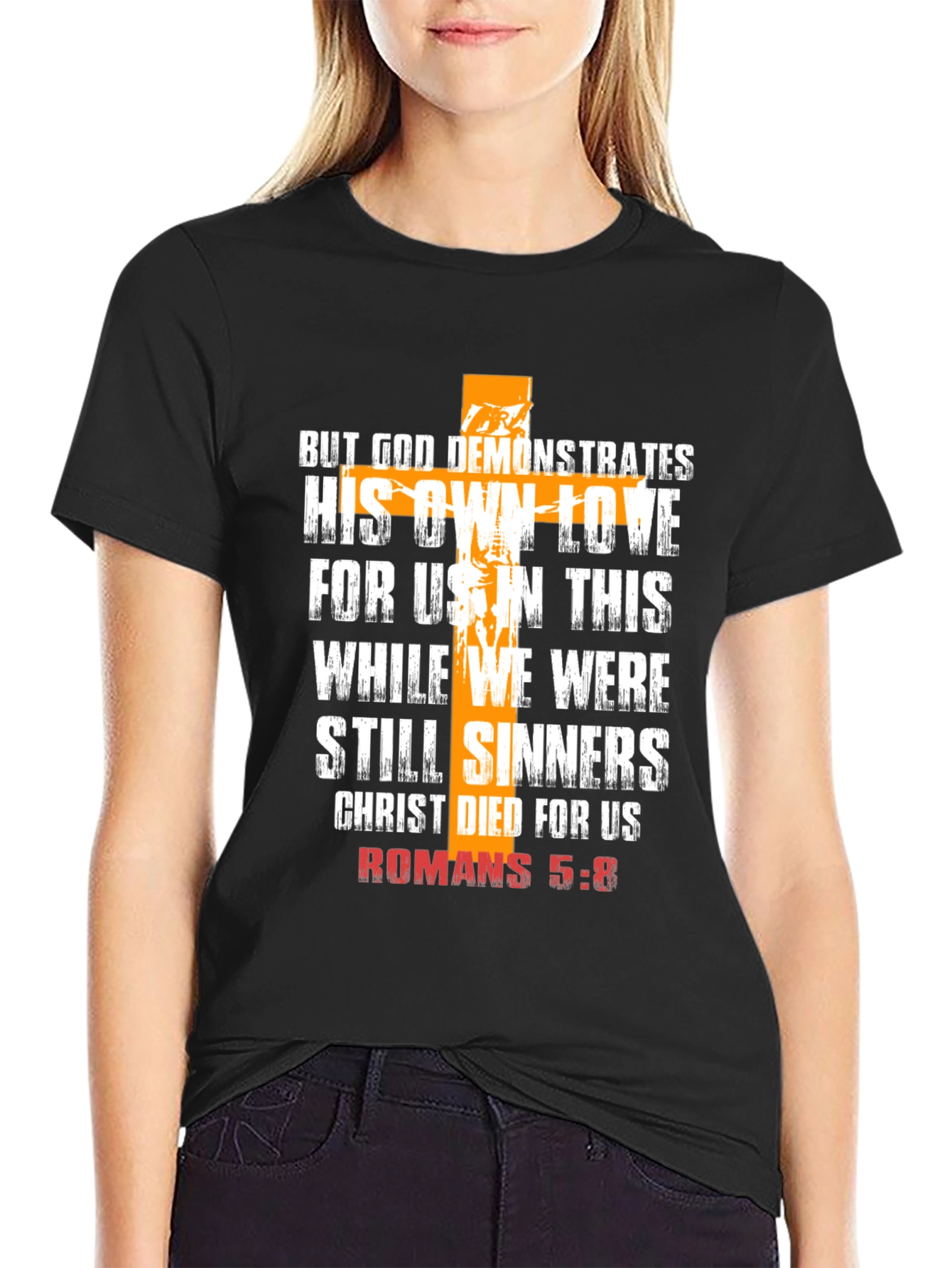 Christian Romans 5:8 Graphic Tee