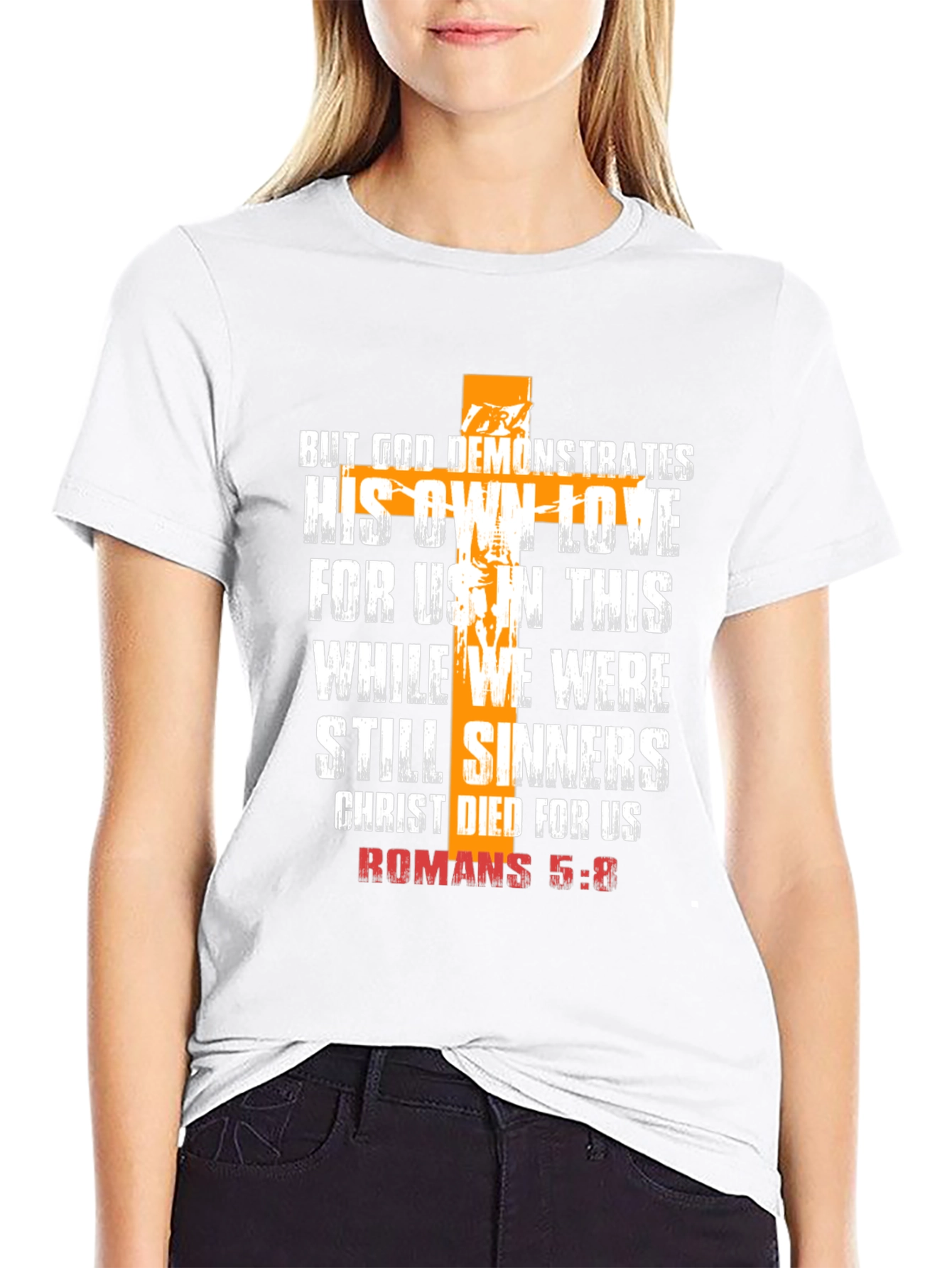 Christian Romans 5:8 Graphic Tee