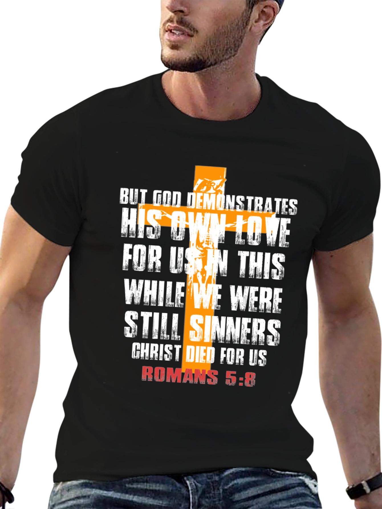 Christian Romans 5:8 Graphic Tee