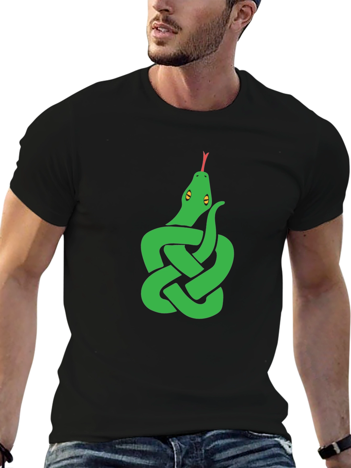 Knot Snake Graphic Tee - Black