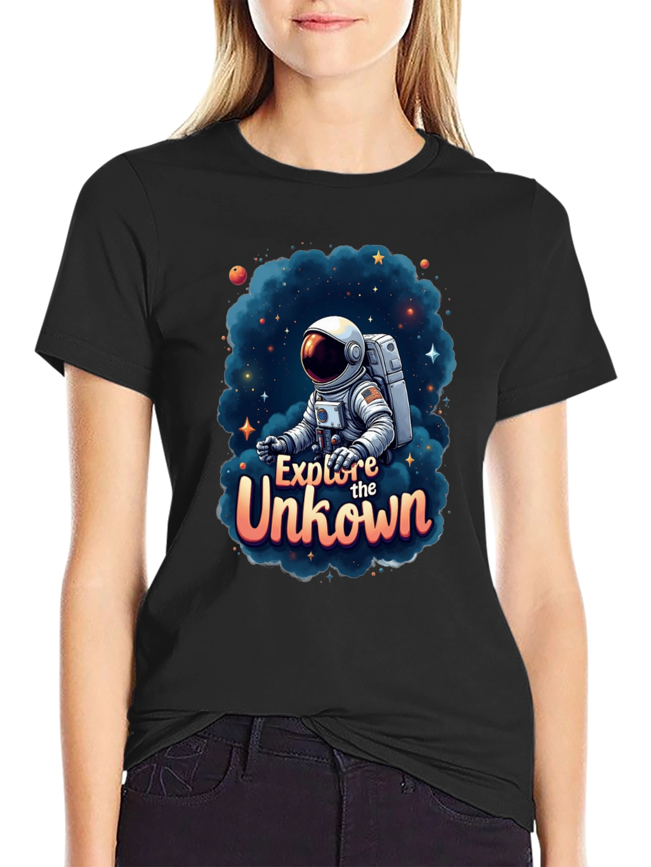 Explore the Unknown Astronaut Graphic Tee