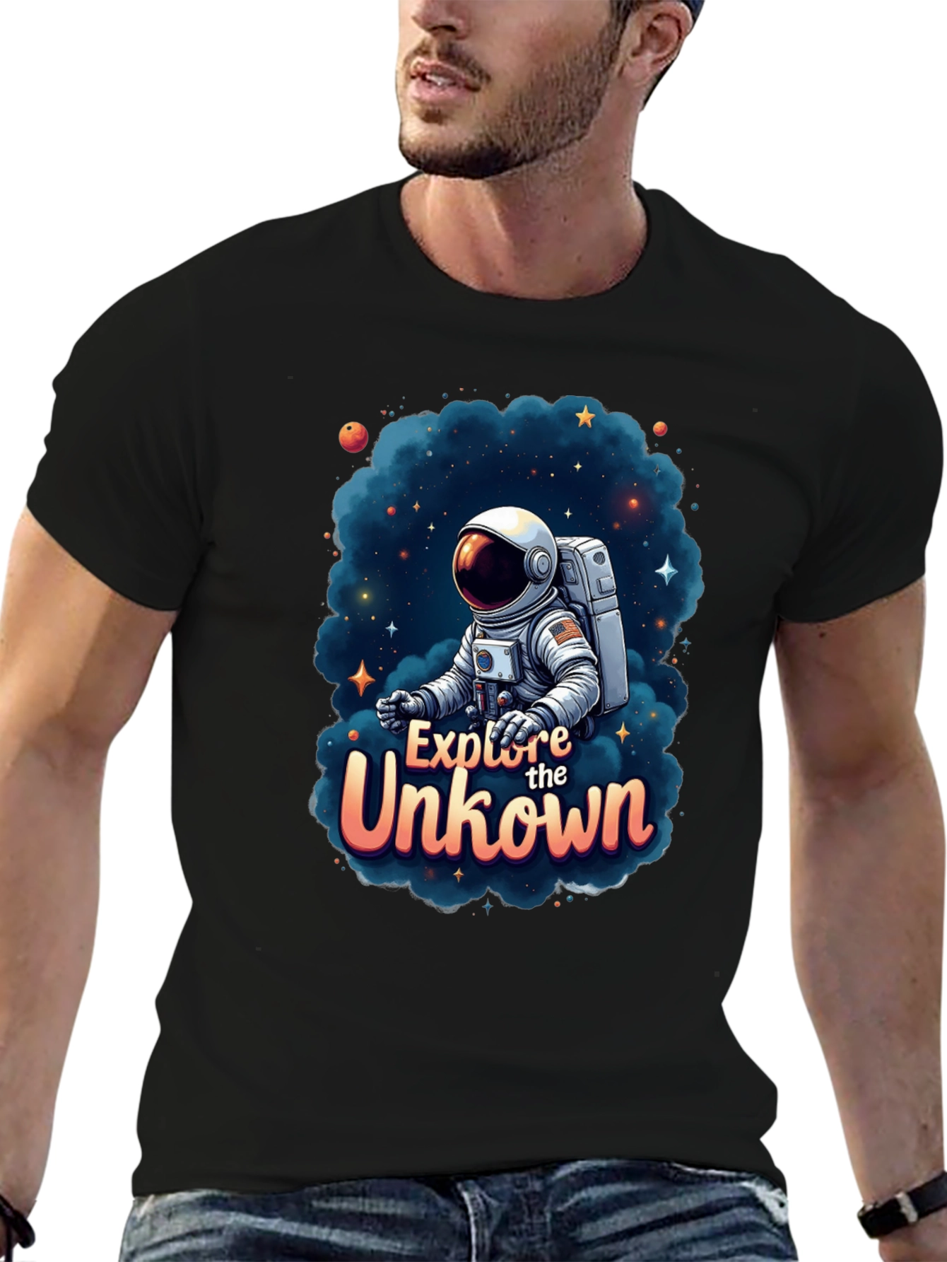 Explore the Unknown Astronaut Graphic Tee