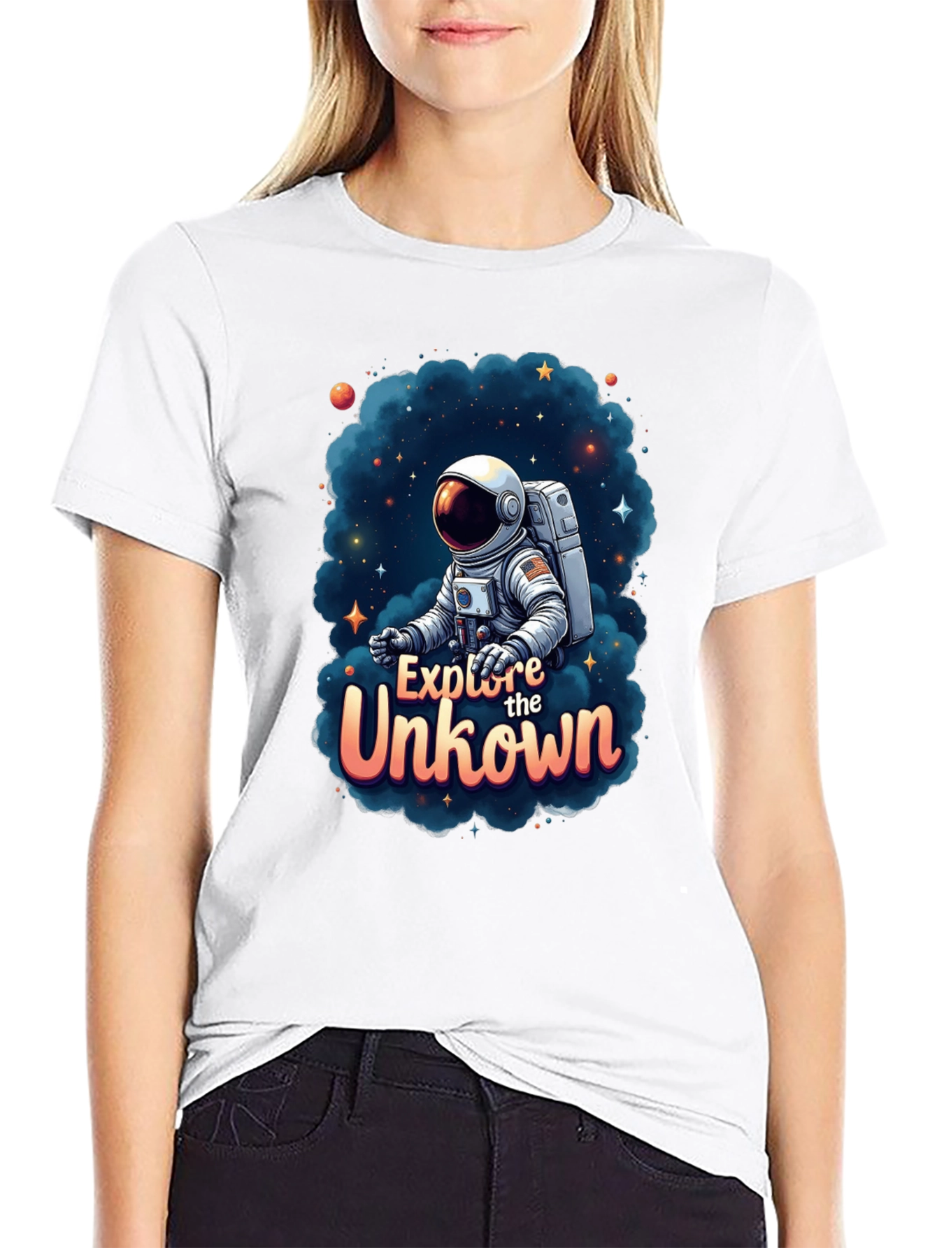 Explore the Unknown Astronaut Graphic Tee
