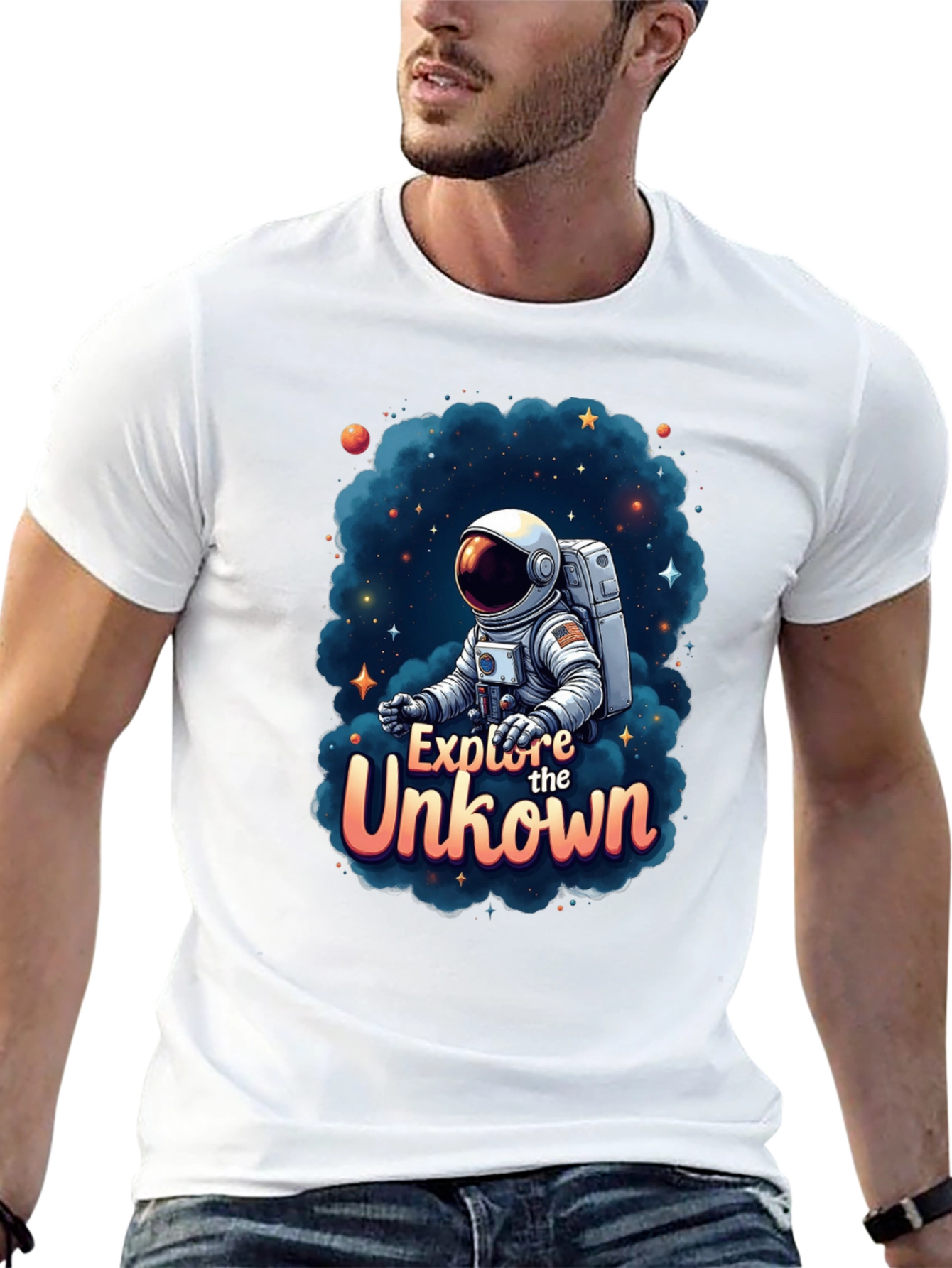 Explore the Unknown Astronaut Graphic Tee