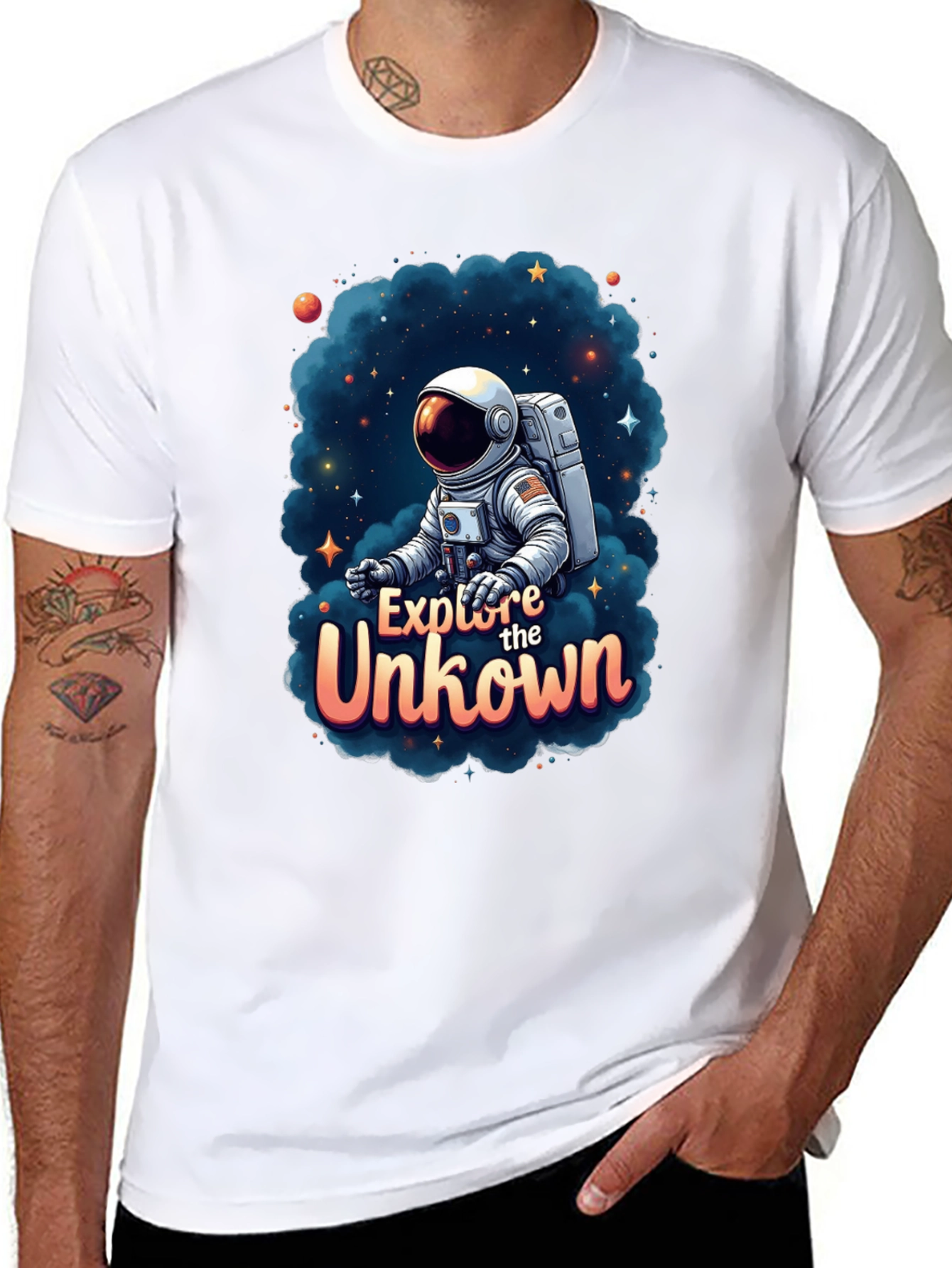 Explore the Unknown Astronaut Graphic Tee