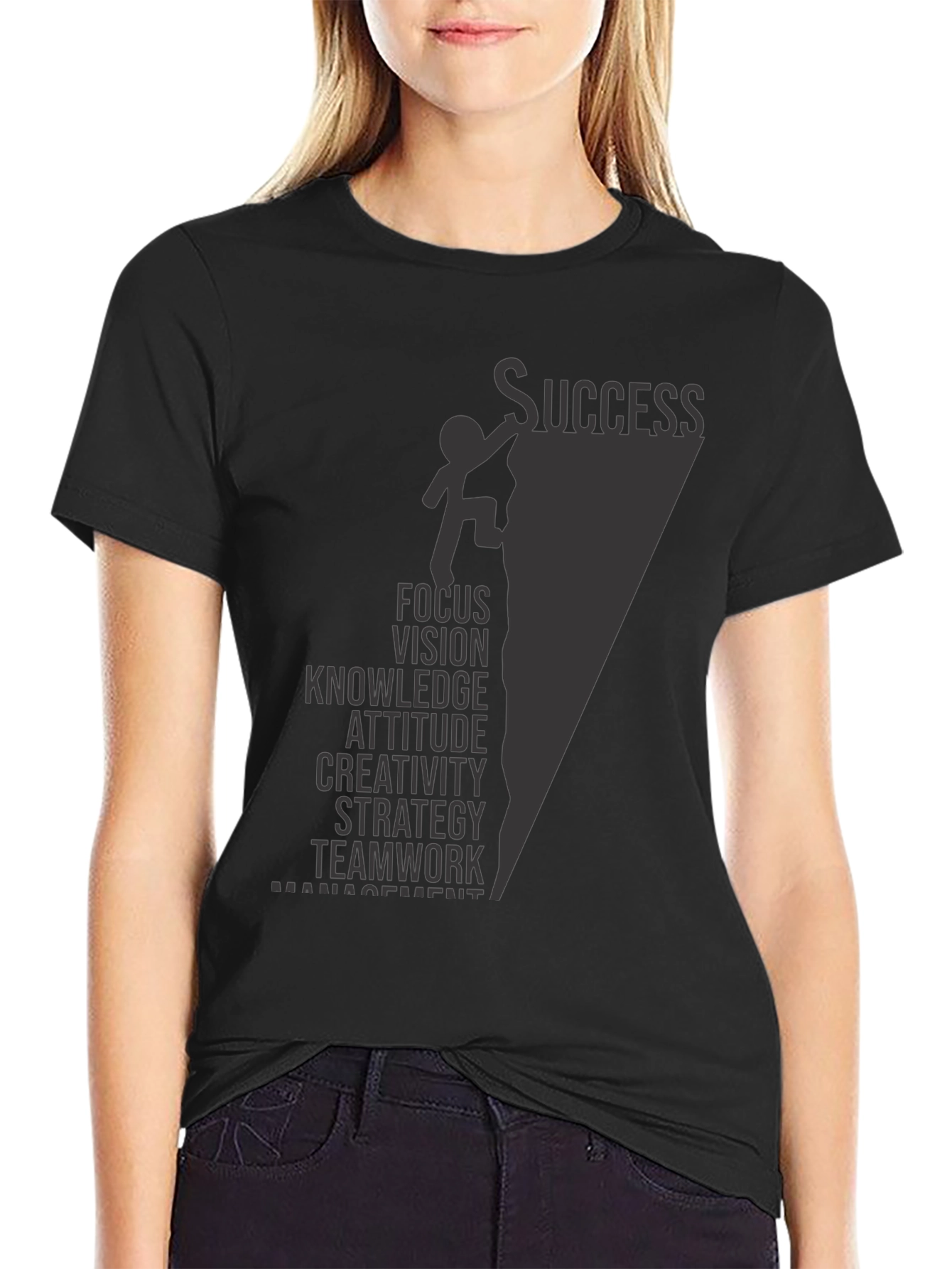 Success Climb Black Graphic Tee for Men