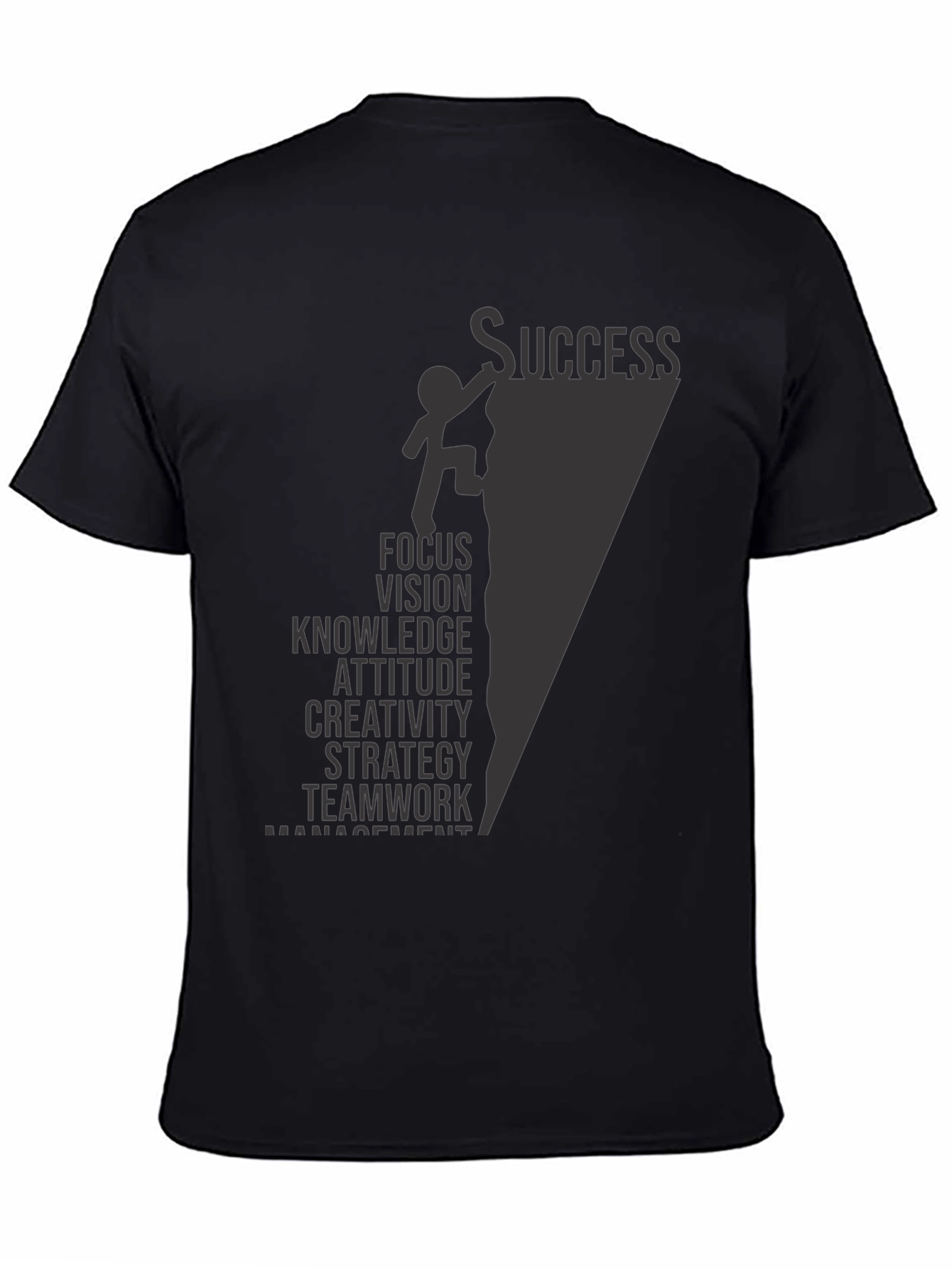 Success Climb Black Graphic Tee for Men