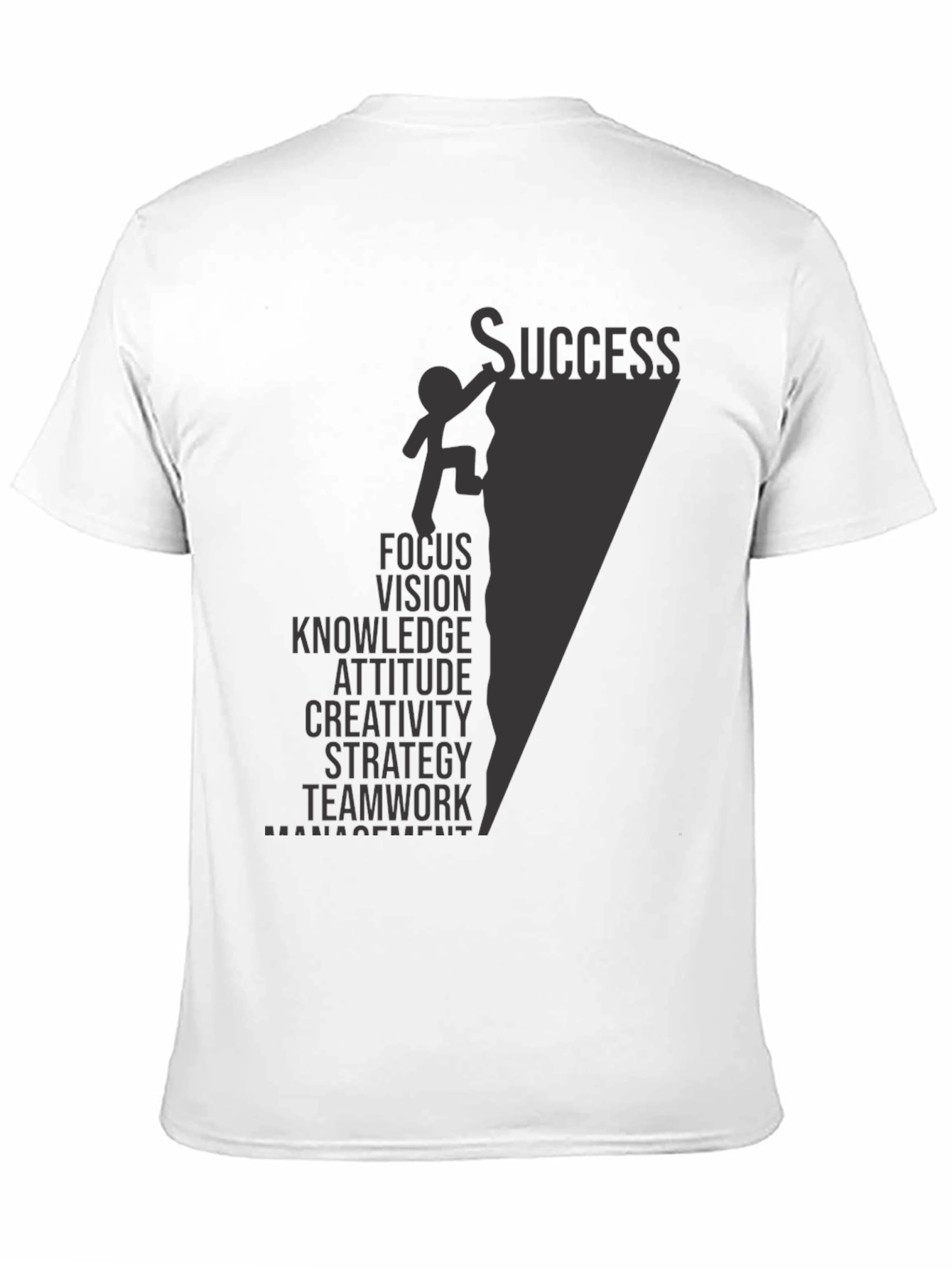 Success Climb Black Graphic Tee for Men