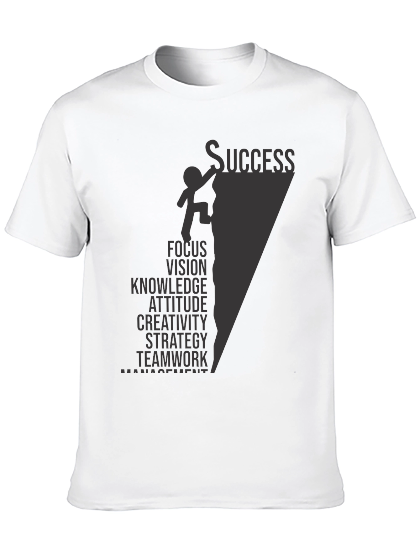 Success Climb Black Graphic Tee for Men
