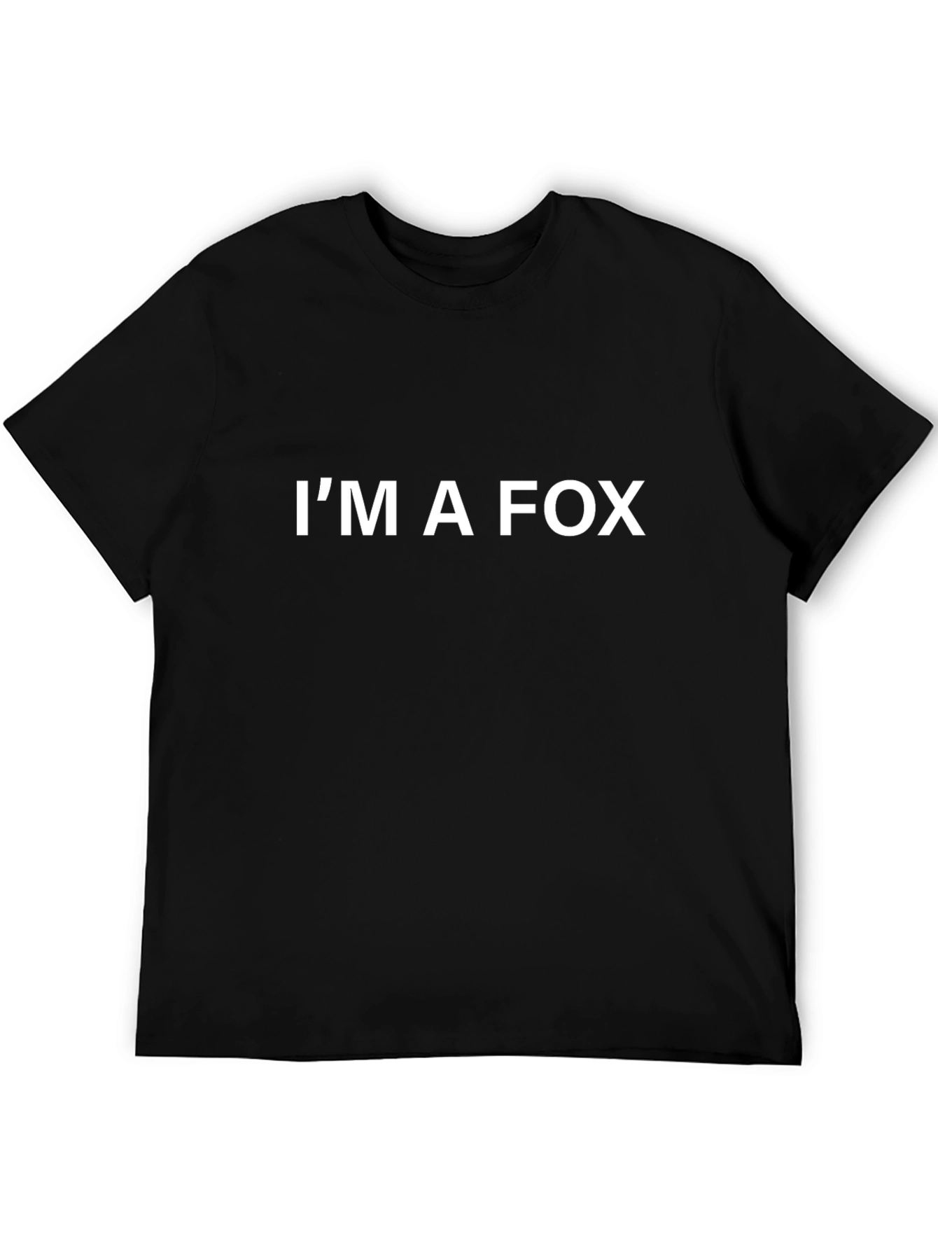 Im A Fox Graphic Print Mens Black T-Shirt