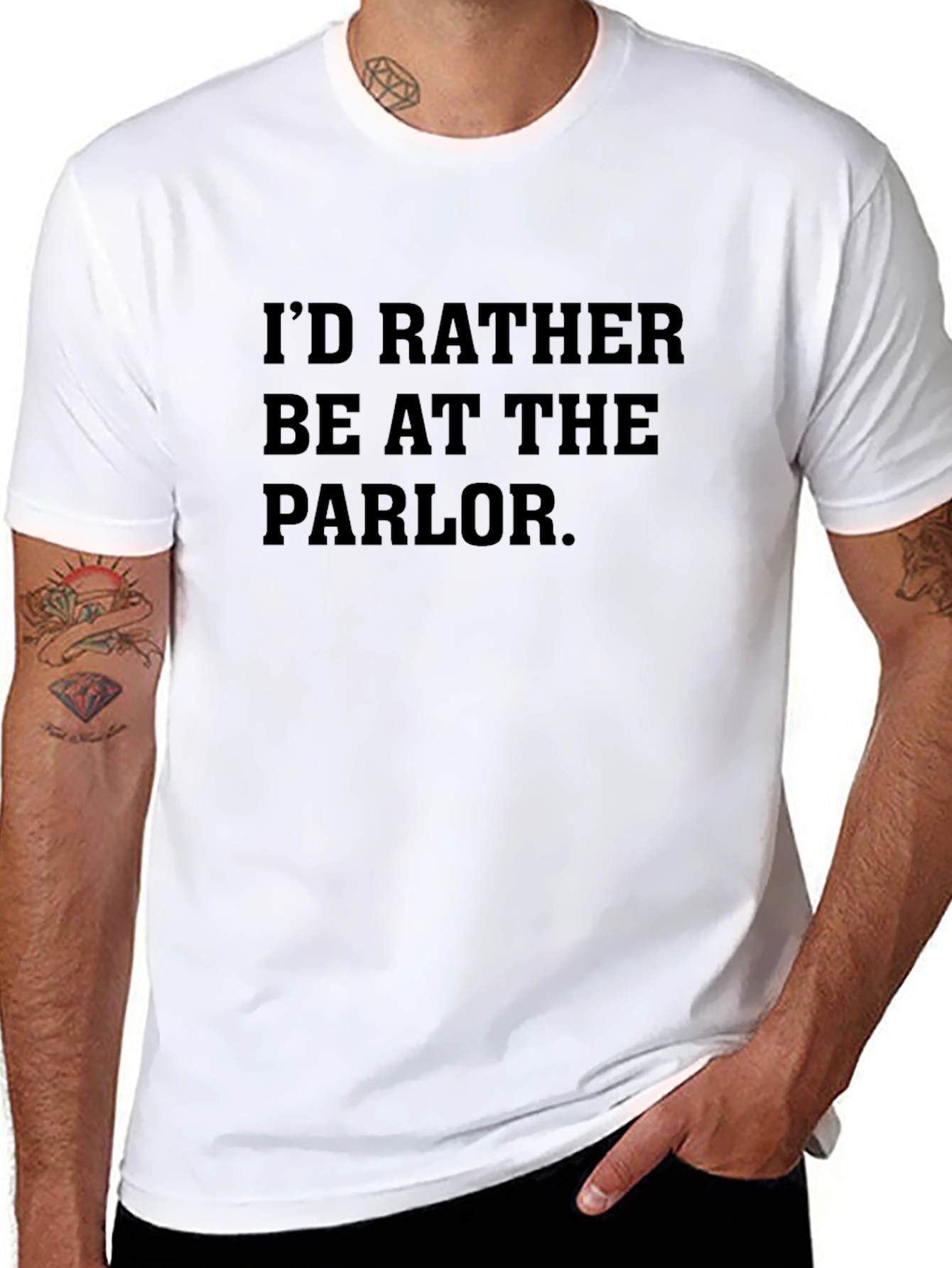 Id Rather Be At The Parlor Black T-Shirt