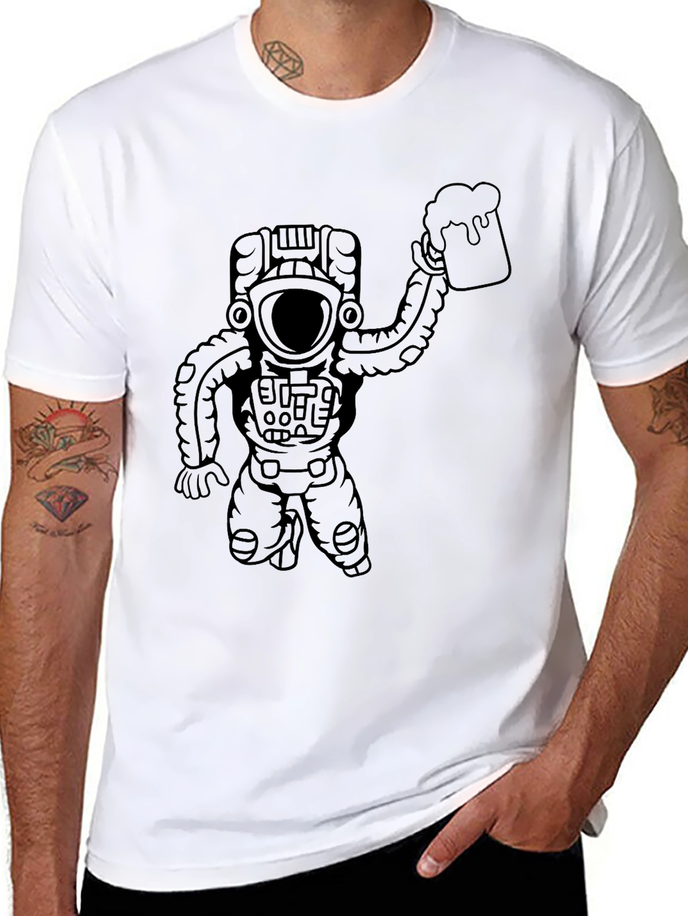 Astronaut Beer T-Shirt - Space Drinking Tee