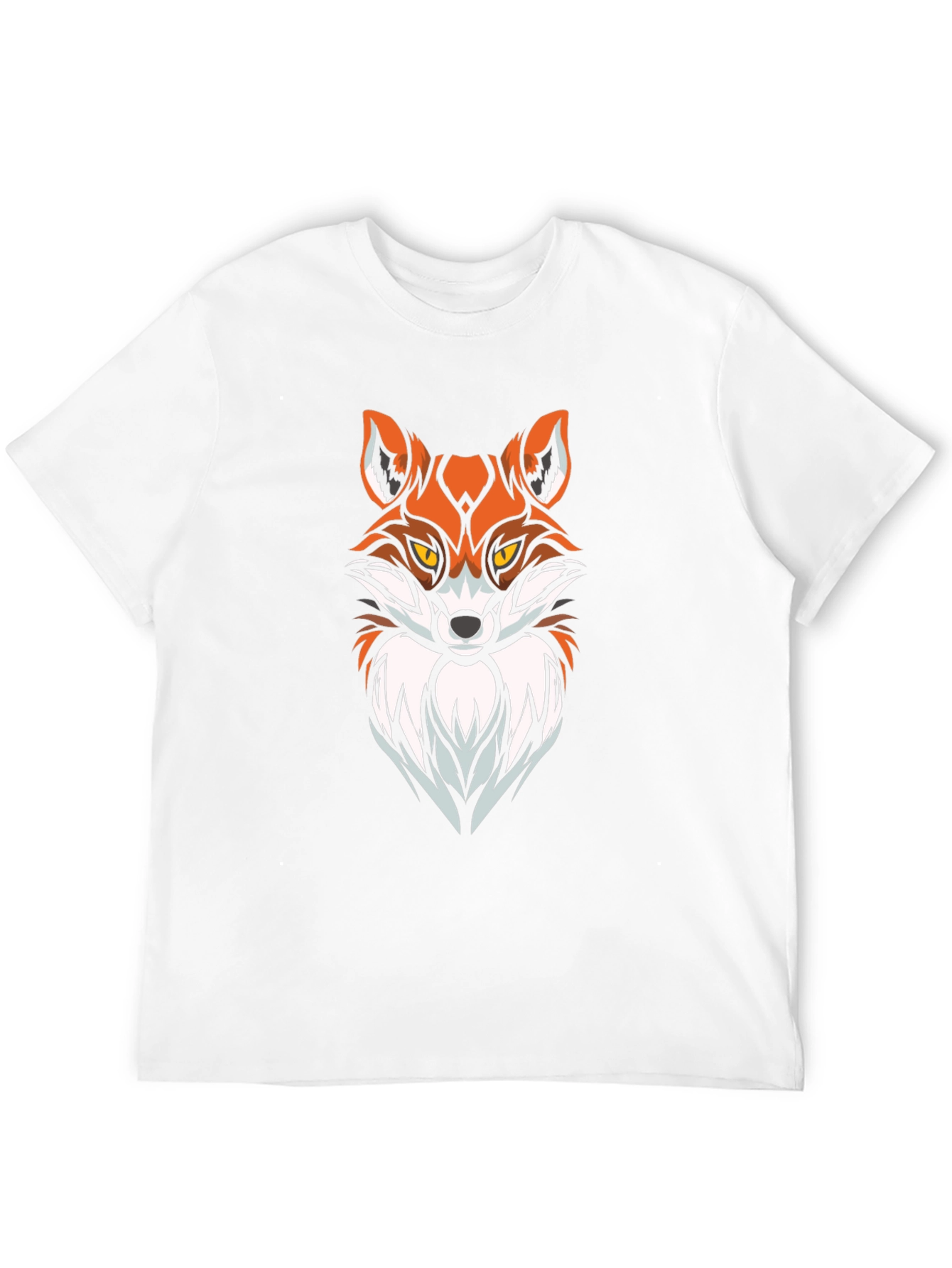 Cool Fox Graphic Print Black T-Shirt