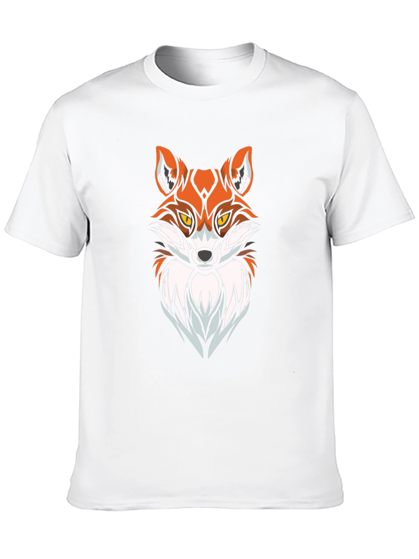 Cool Fox Graphic Print Black T-Shirt