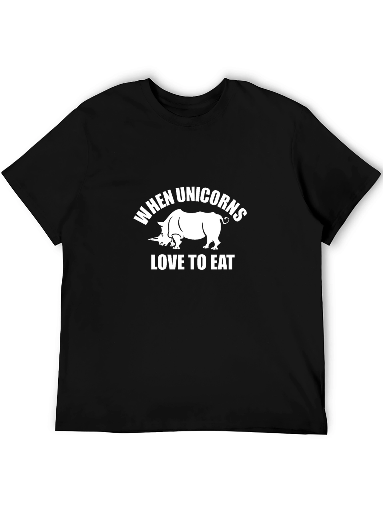 Funny Unicorn Eating Graphic T-Shirt