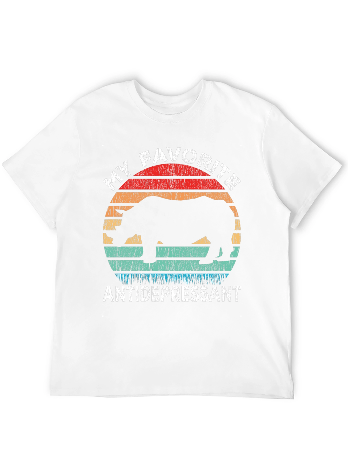 My Favorite Antidepressant Rhino Graphic T-Shirt