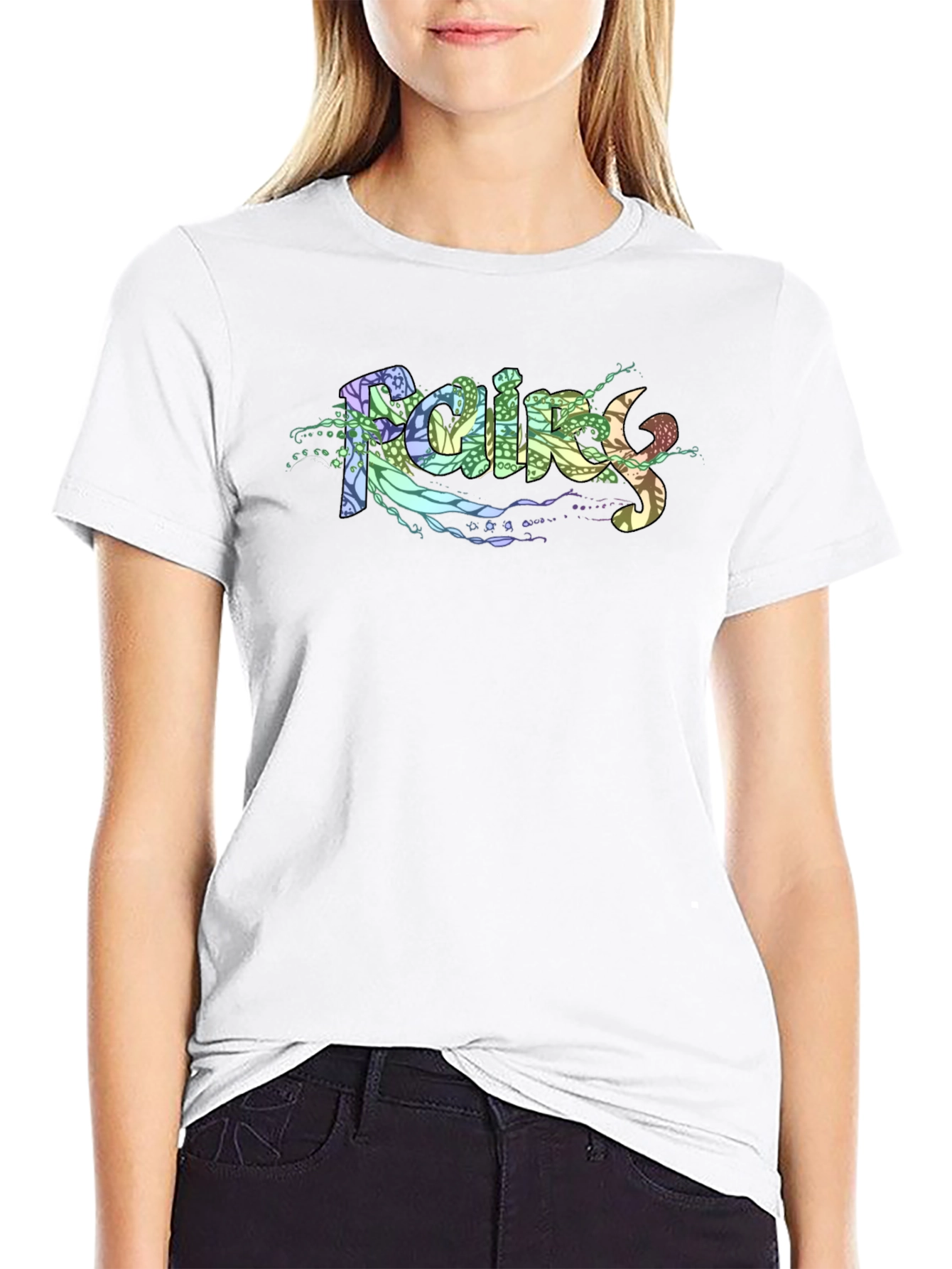 Raining Fairy Black T-Shirt