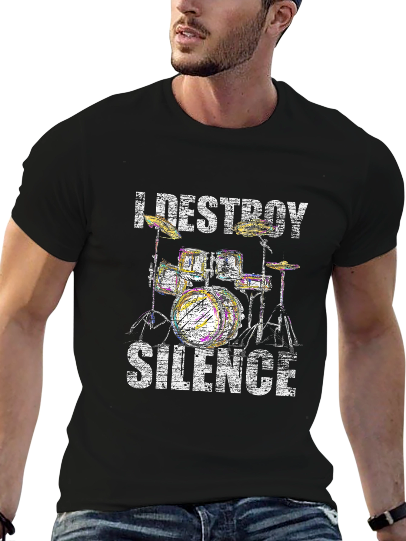 I Destroy Silence Drummer T-Shirt