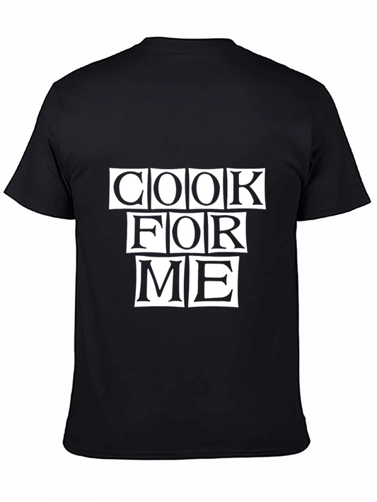 Cook For Me Black Graphic T-Shirt