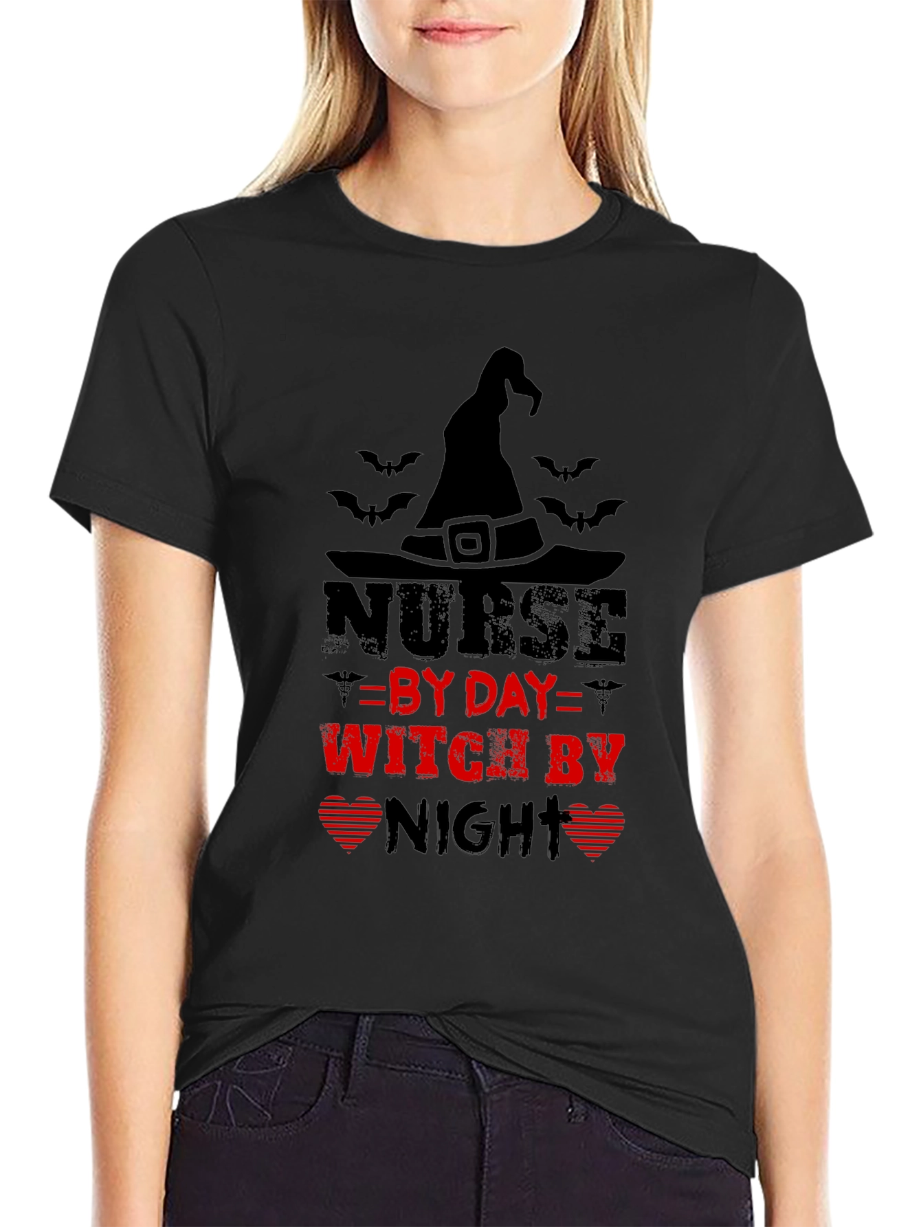 Nurse by Day Witch by Night Halloween T-Shirt