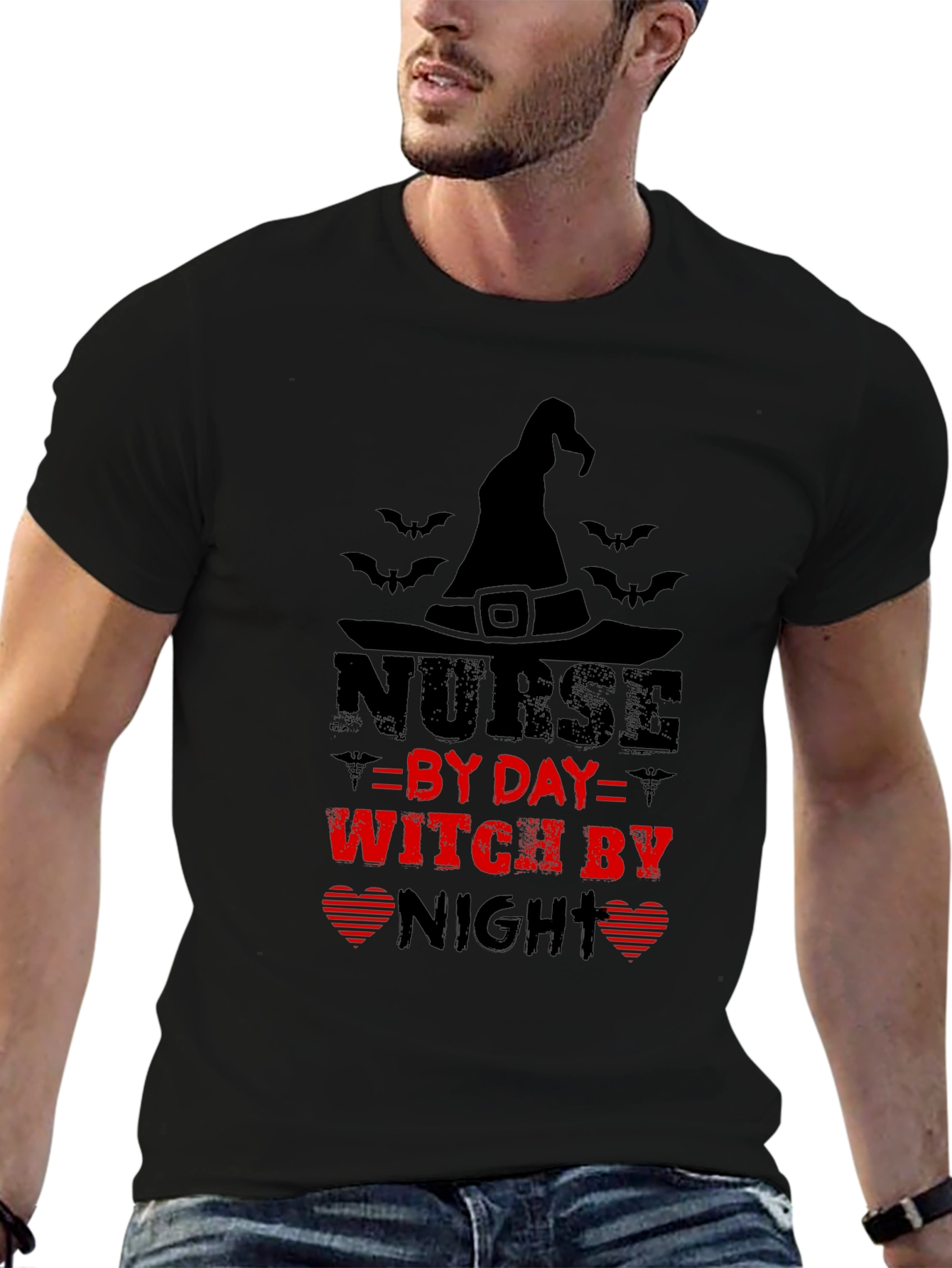 Nurse by Day Witch by Night Halloween T-Shirt