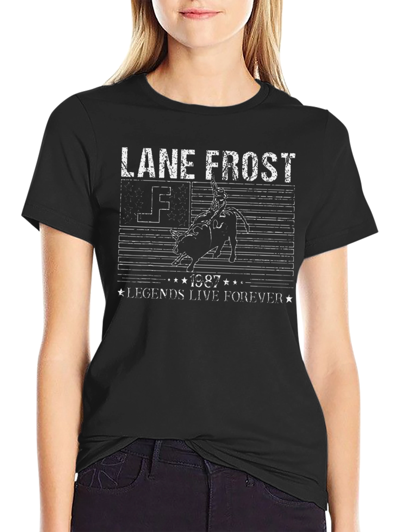 Lane Frost Legends Live Forever Graphic T-Shirt
