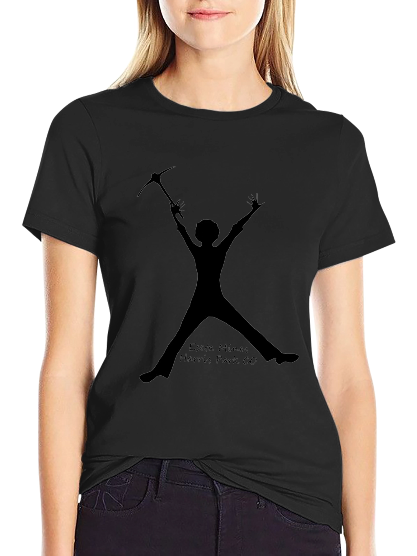 Miner Silhouette T-Shirt - Eseta Mines Harris Park CO