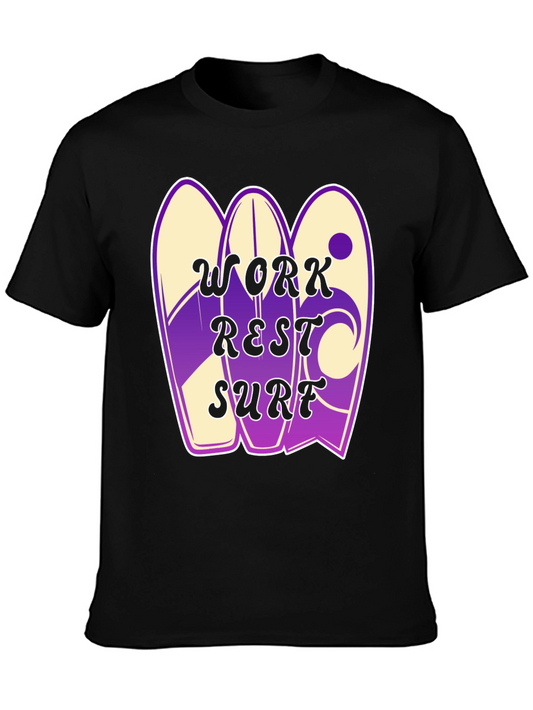 Work Rest Surf Graphic Tee - Black