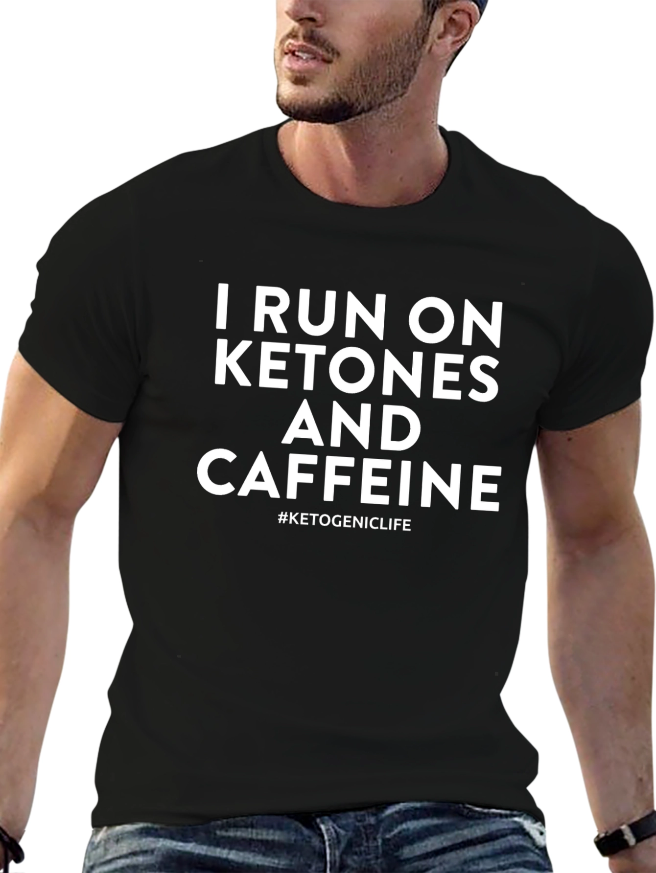 Ketogenic Lifestyle T-Shirt - Run on Ketones & Caffeine