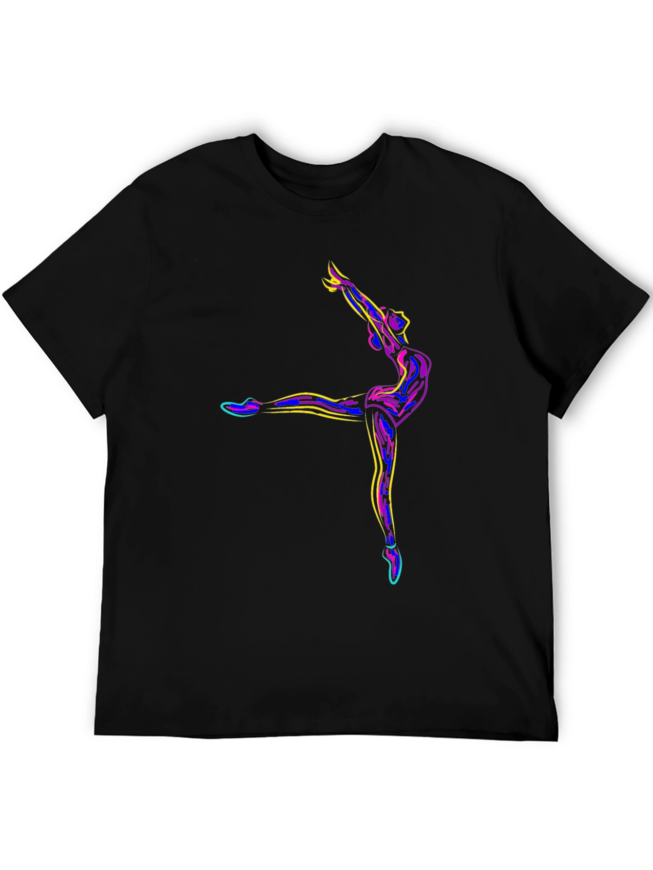 Ballet Dancer Graphic Black T-Shirt