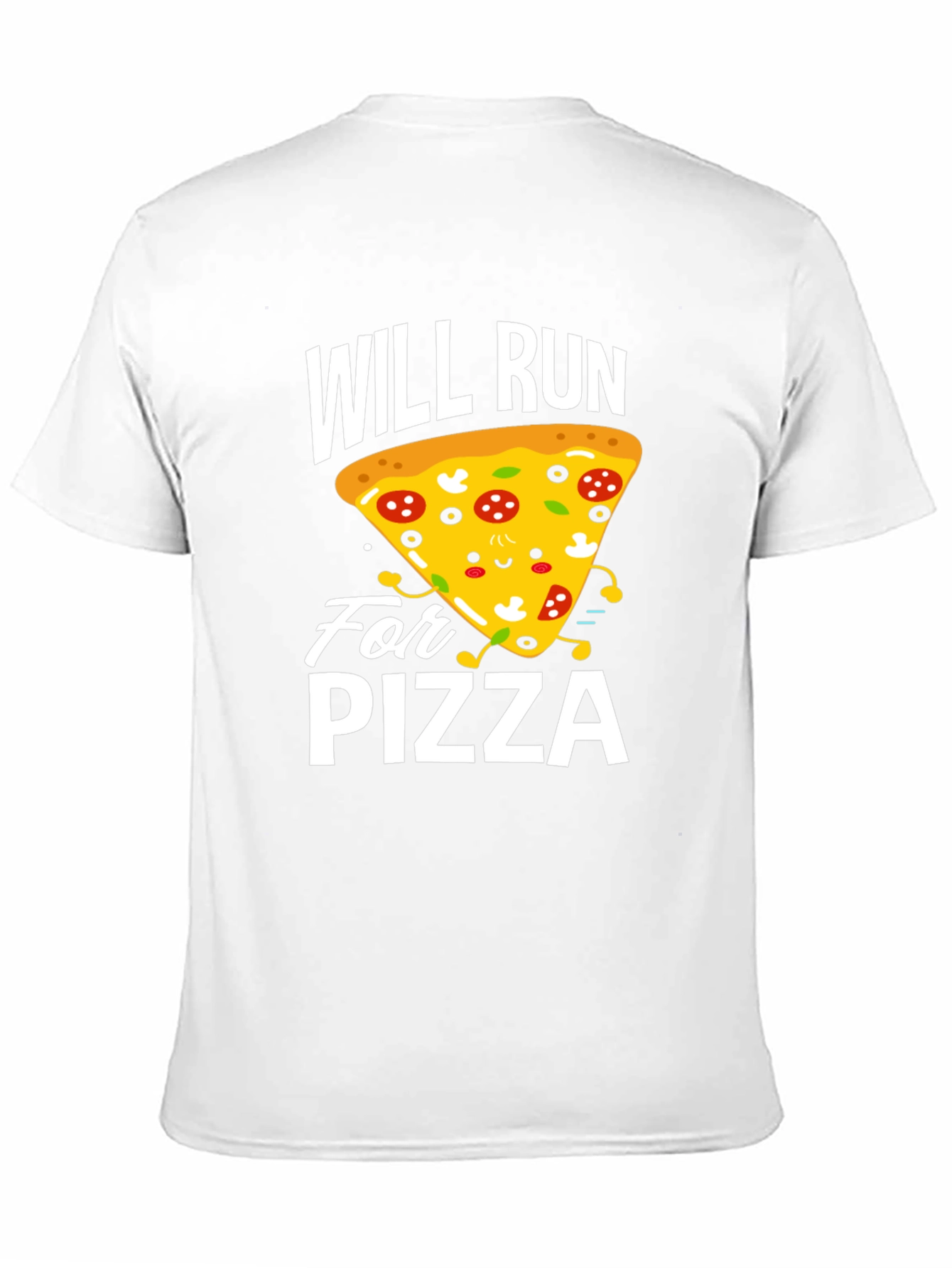 Will Run For Pizza Funny Graphic Tee