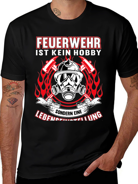 Firefighter Lifestyle T-Shirt - German Text Design