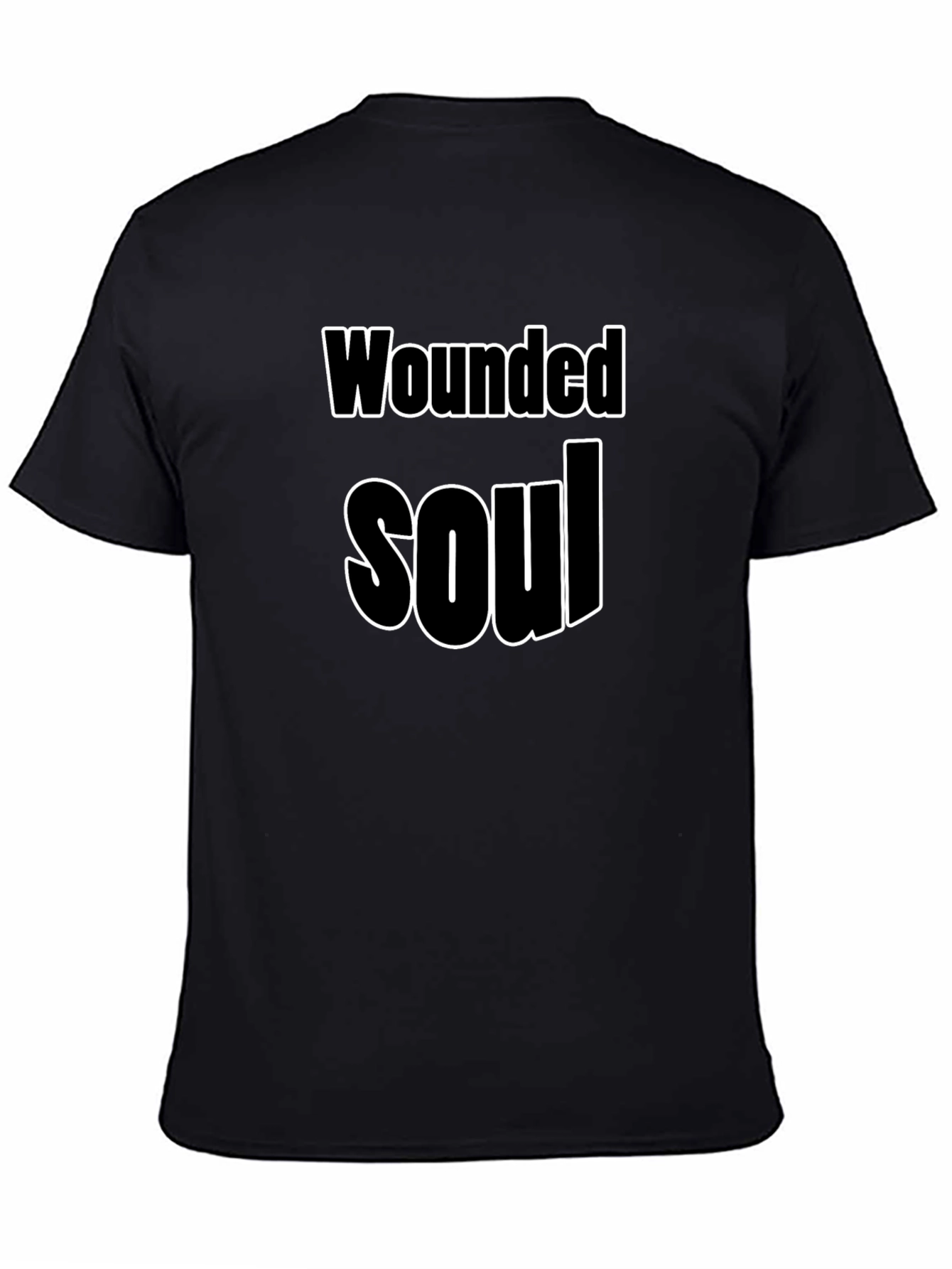 Wounded Soul Graphic Tee - Black Casual T-Shirt