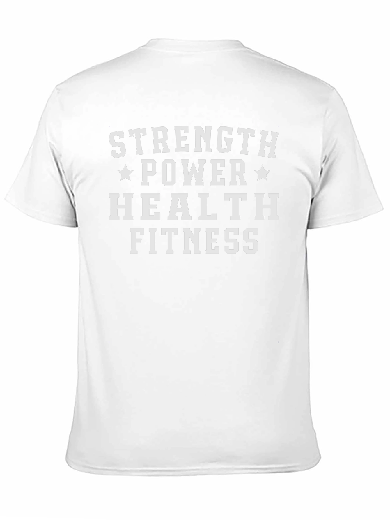 Strength Power Health Fitness Black Graphic T-Shirt