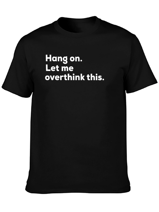 Funny Overthinker Graphic Tee - Black