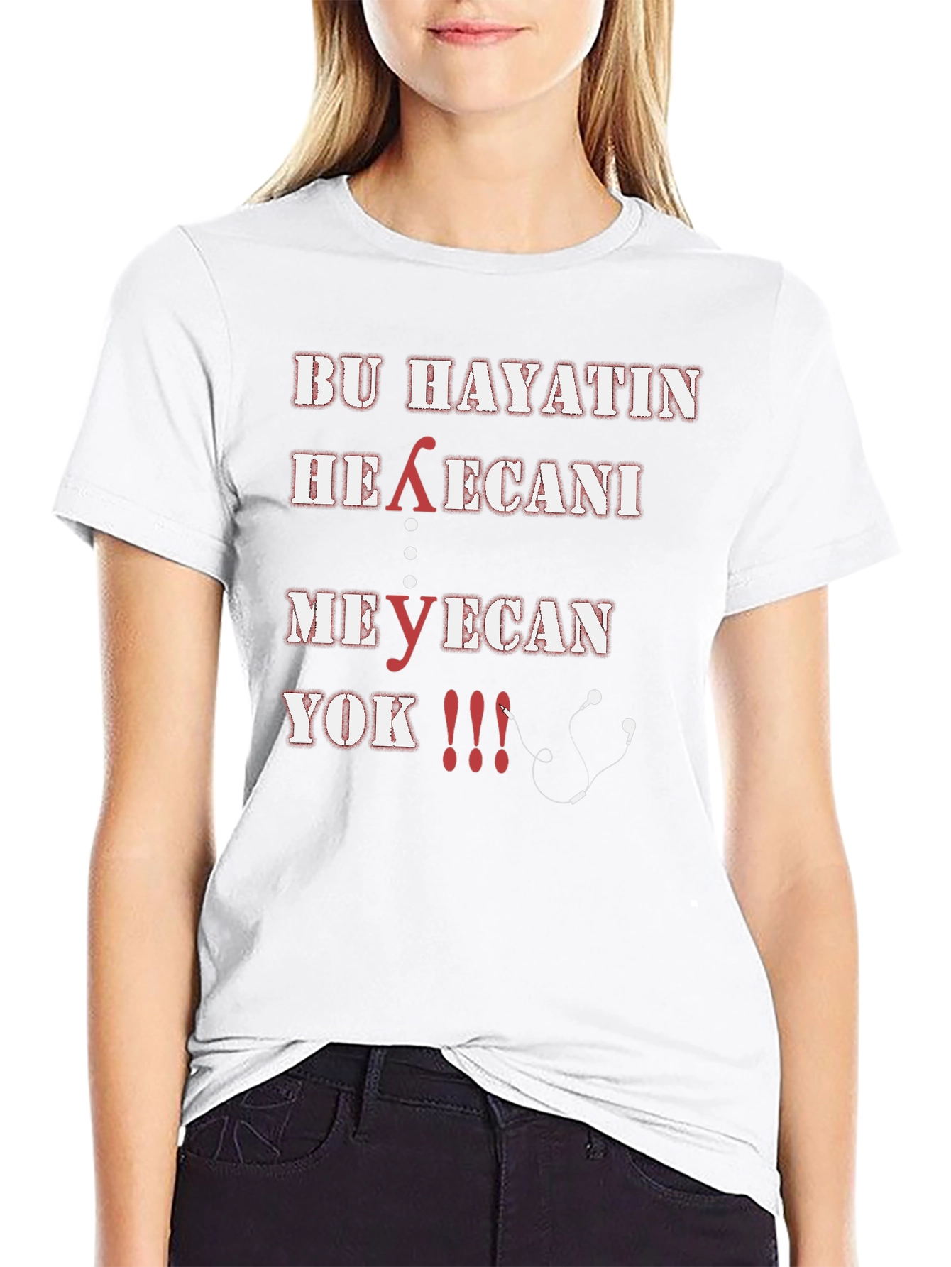 Black Graphic Tee: Bu Hayatin Heyecani Design