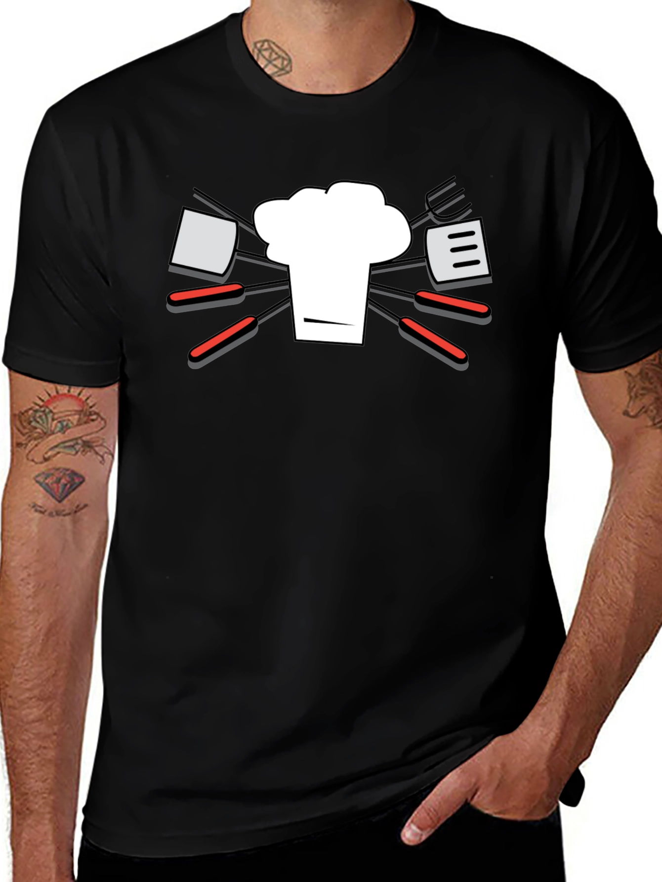 Chef Hat & BBQ Utensil T-Shirt