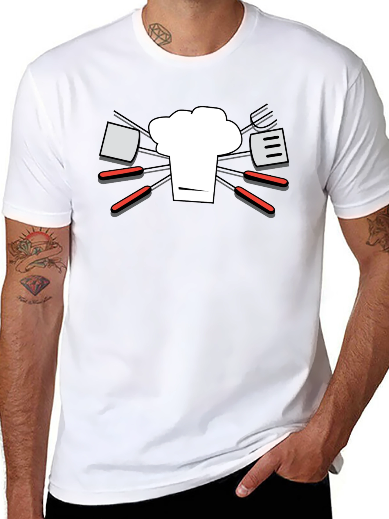 Chef Hat & BBQ Utensil T-Shirt