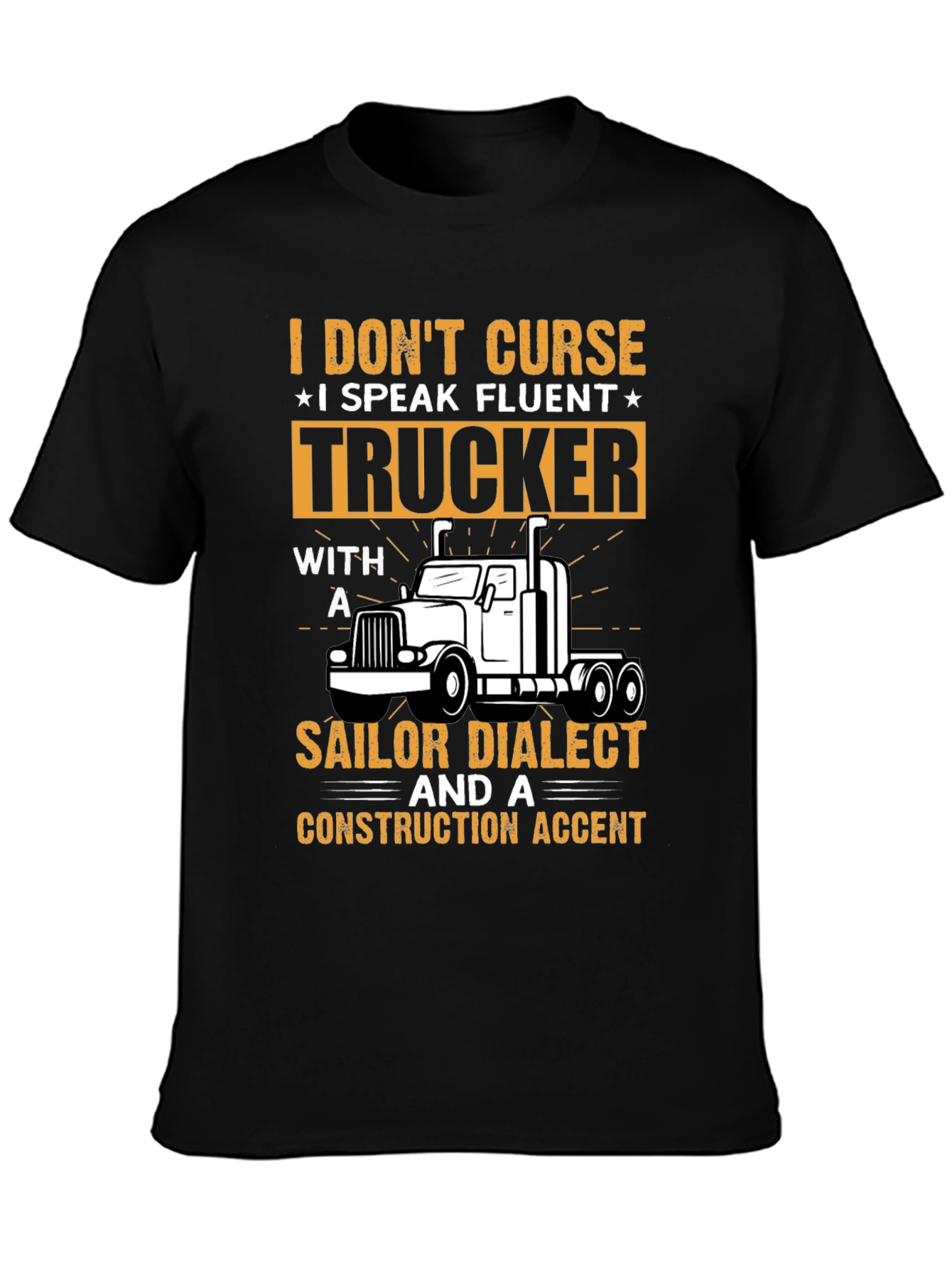 Fluent Trucker T-Shirt - Sailor & Construction Accent