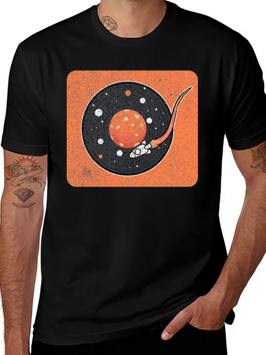 Retro Space Vinyl Record T-Shirt