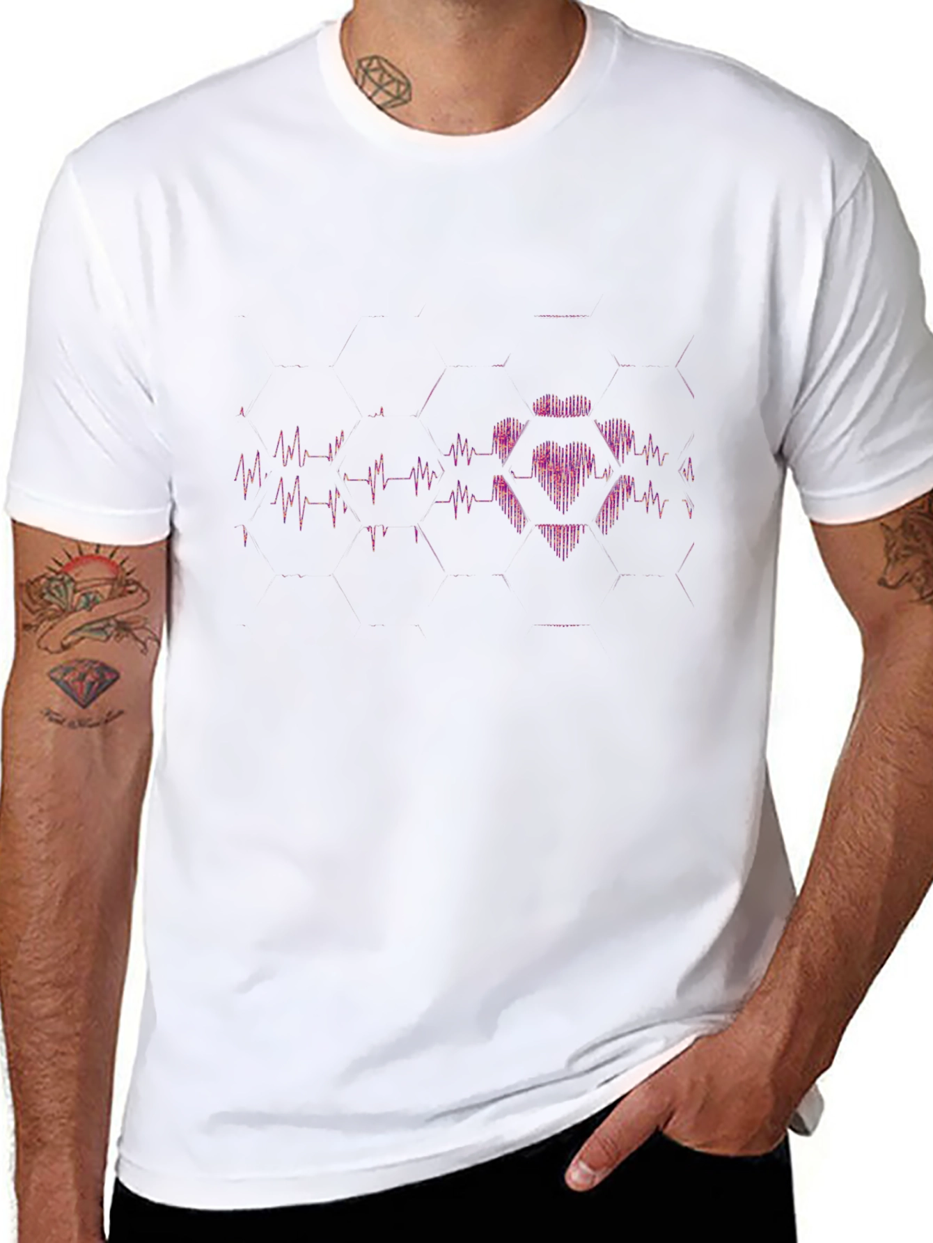 Heartbeat Hexagon Graphic Tee