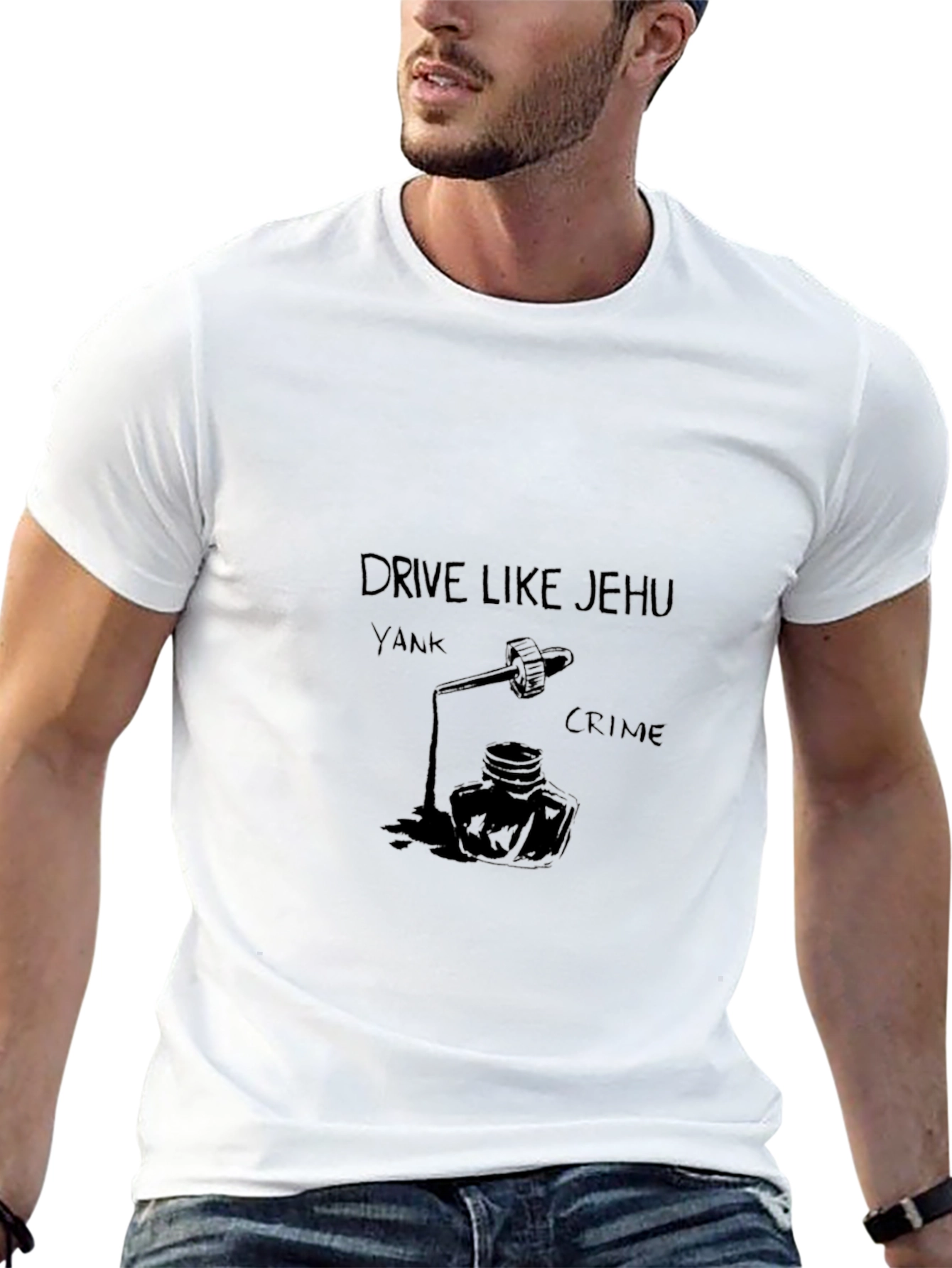 Drive Like Jehu T-Shirt - Black Cotton Tee