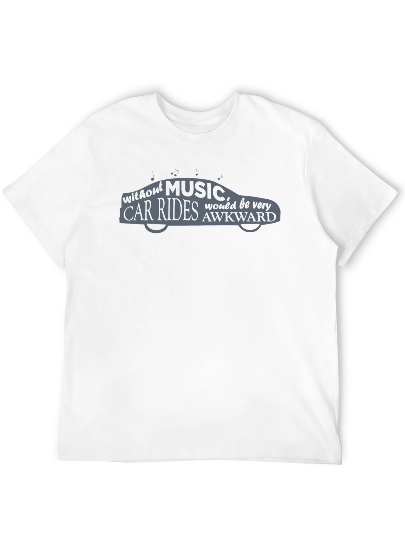 Music Car Rides Graphic Tee - Black Cotton T-Shirt