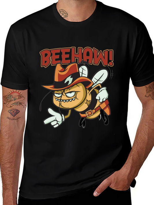 Beehaw Sheriff T-Shirt - Cartoon Bee Design